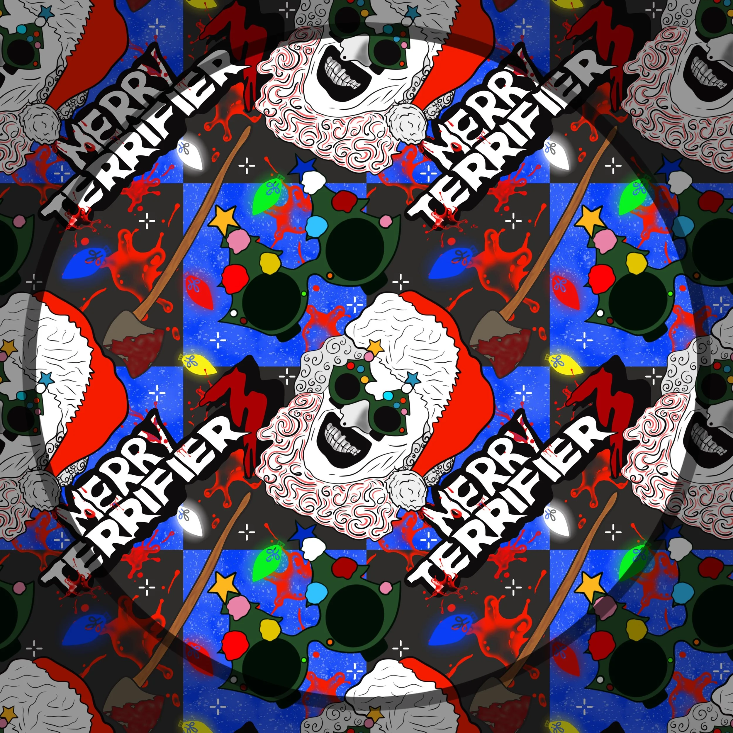 Merry Terrifier (blue checked color way)