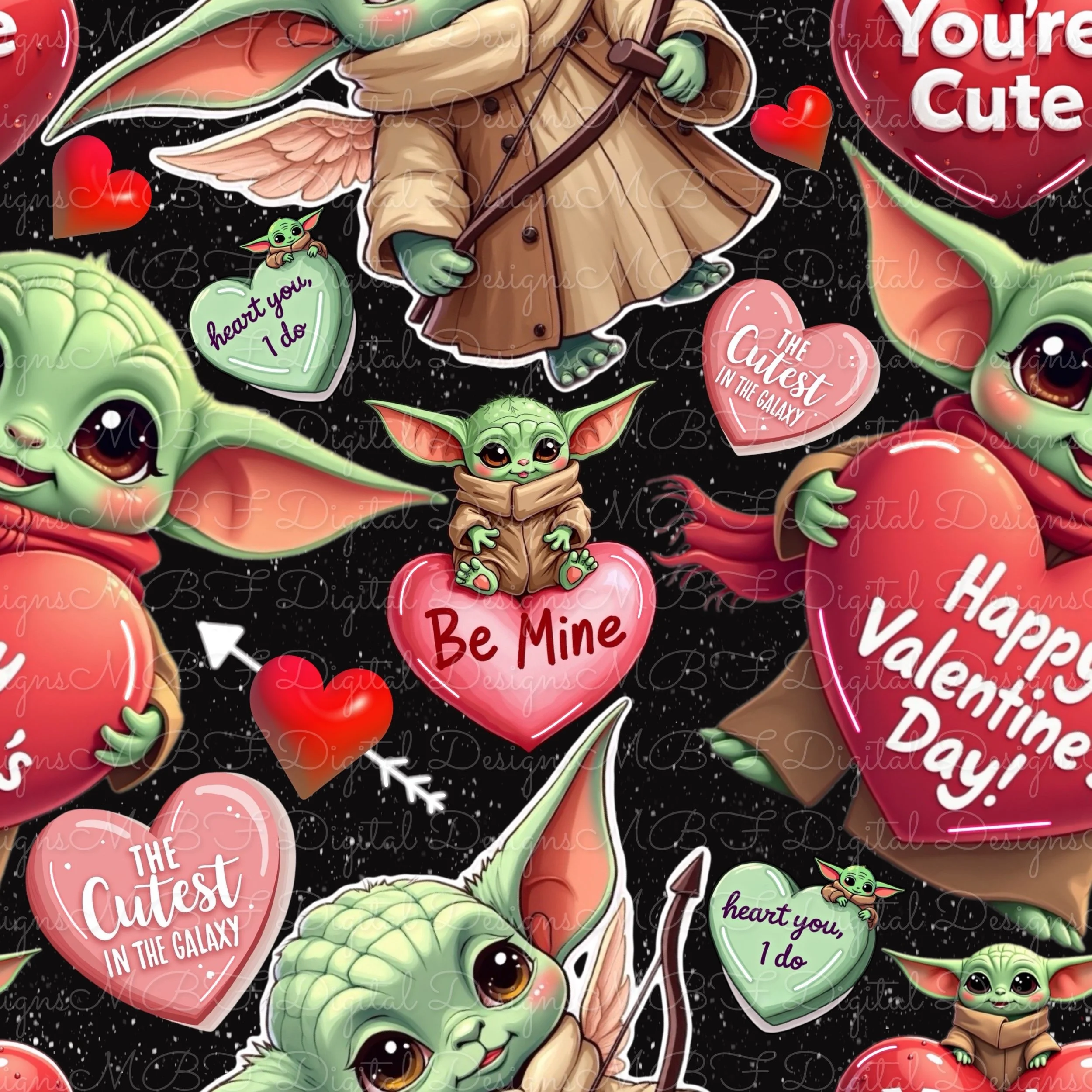 Vday Baby Yogu (black color way)