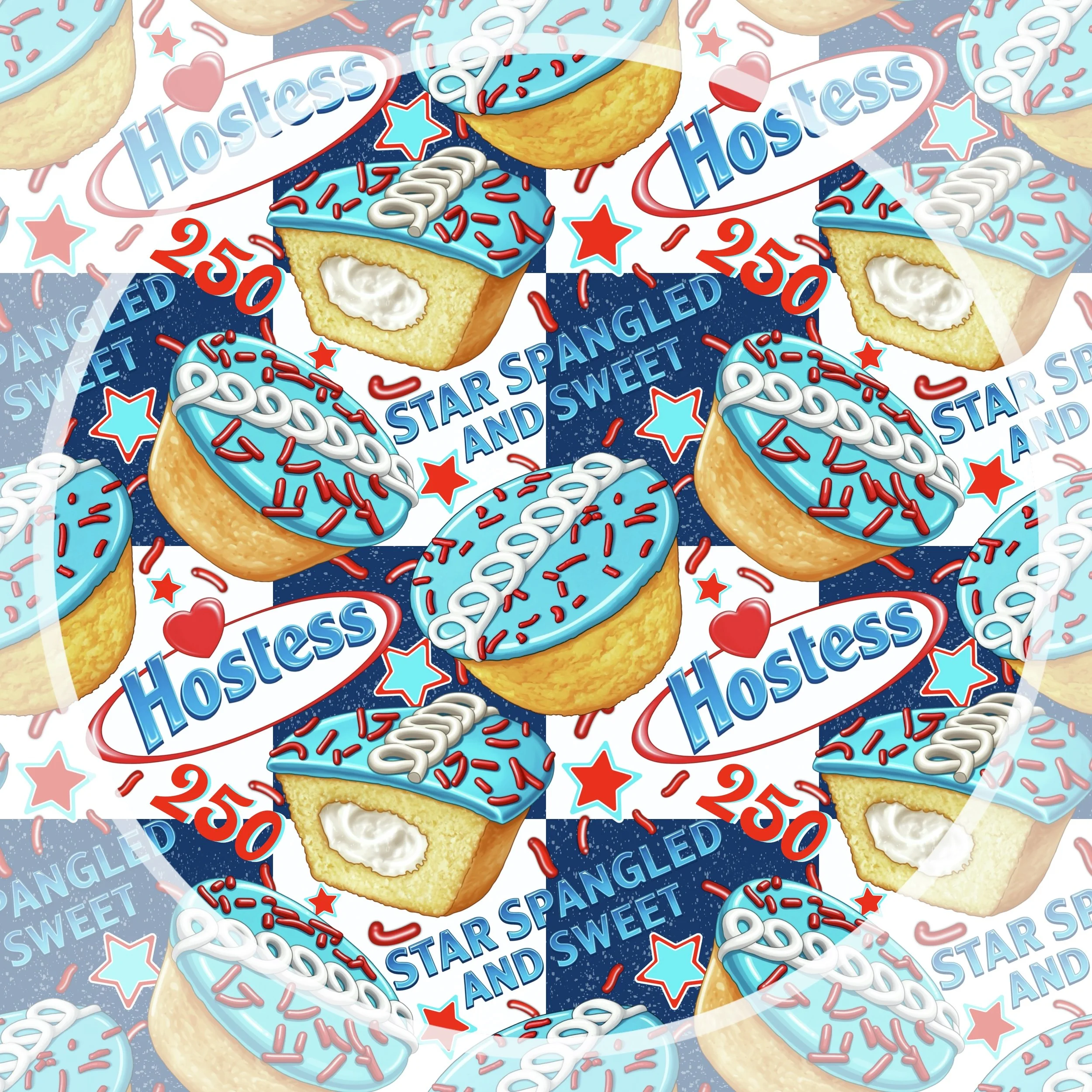 Star Spangled and Sweet (navy and white checked color way)