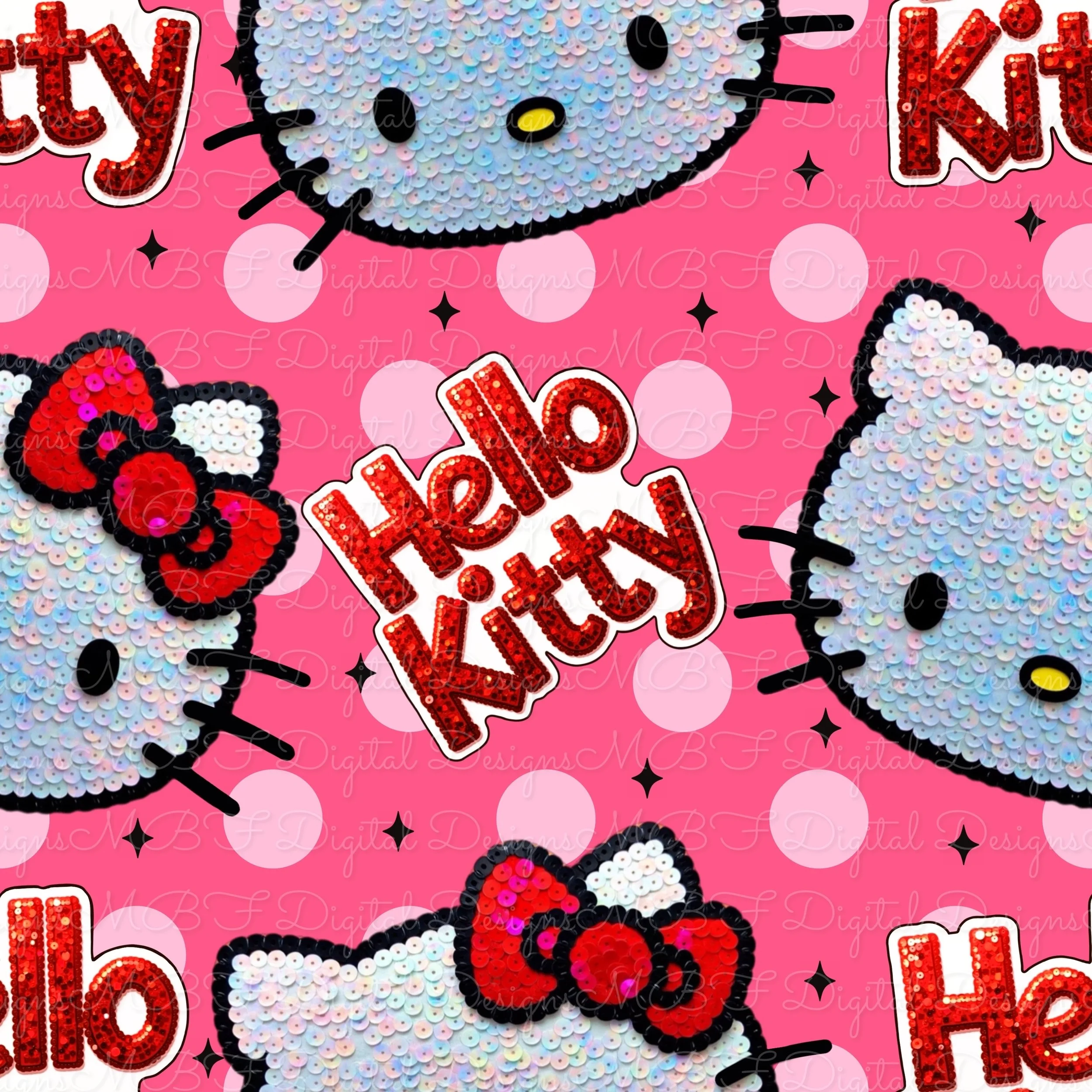 Hello Sparkles (duo pink dot color way)