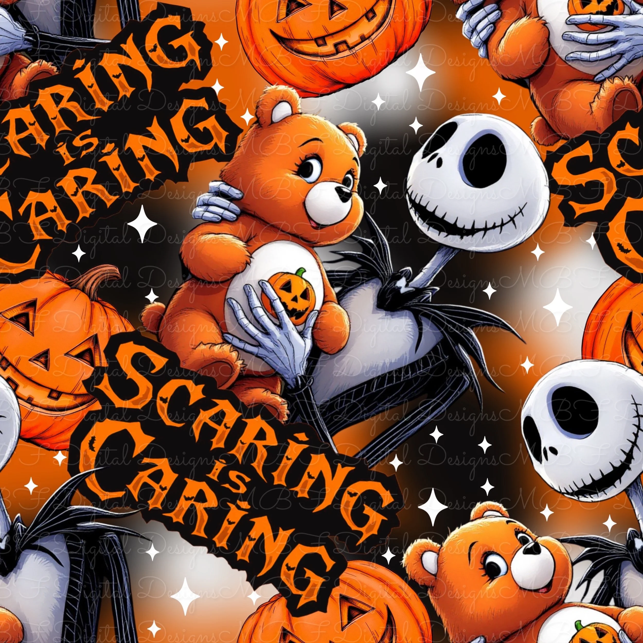 Scaring is Caring (Halloween patchy ombré color way)