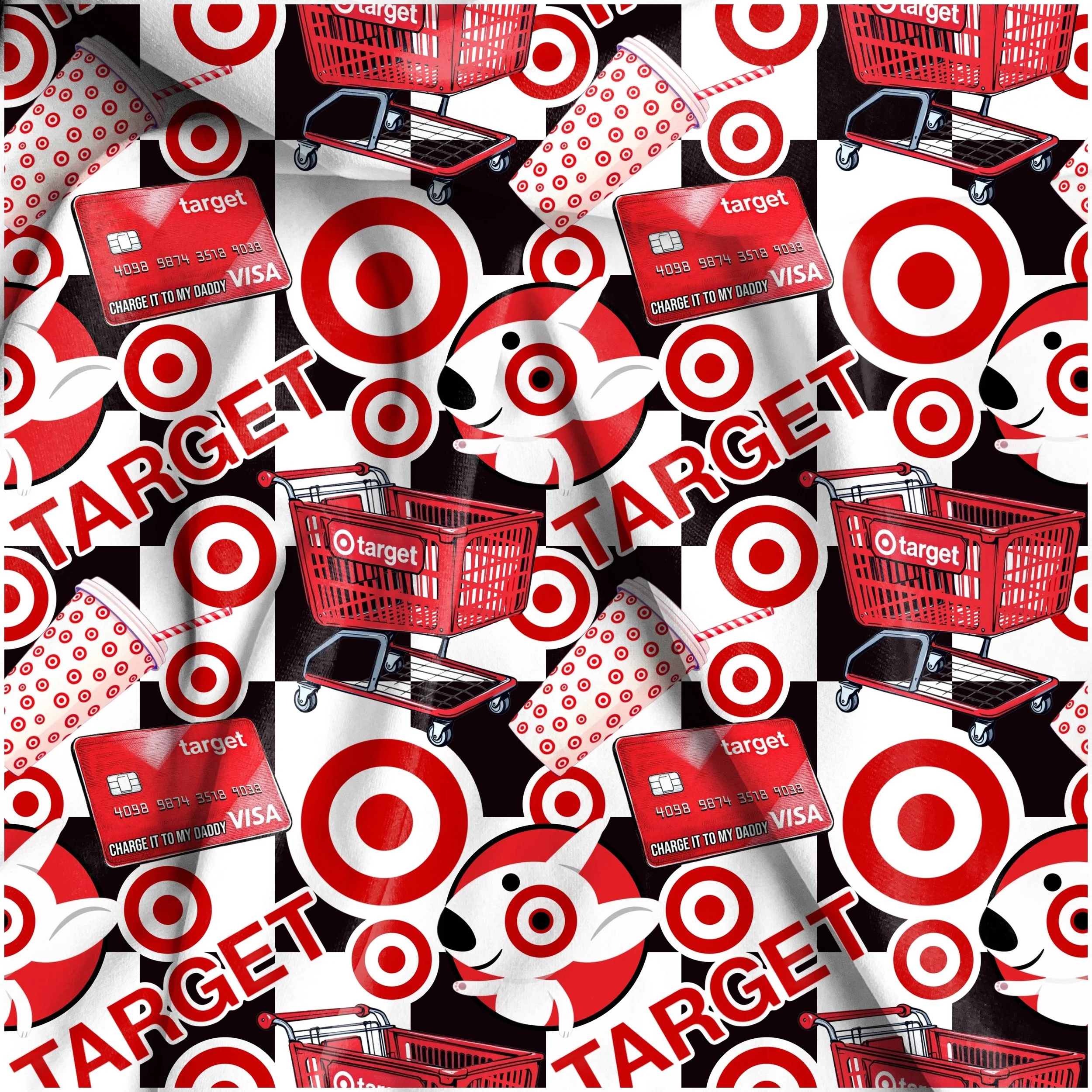 Bullseye Babe (black checked color way)
