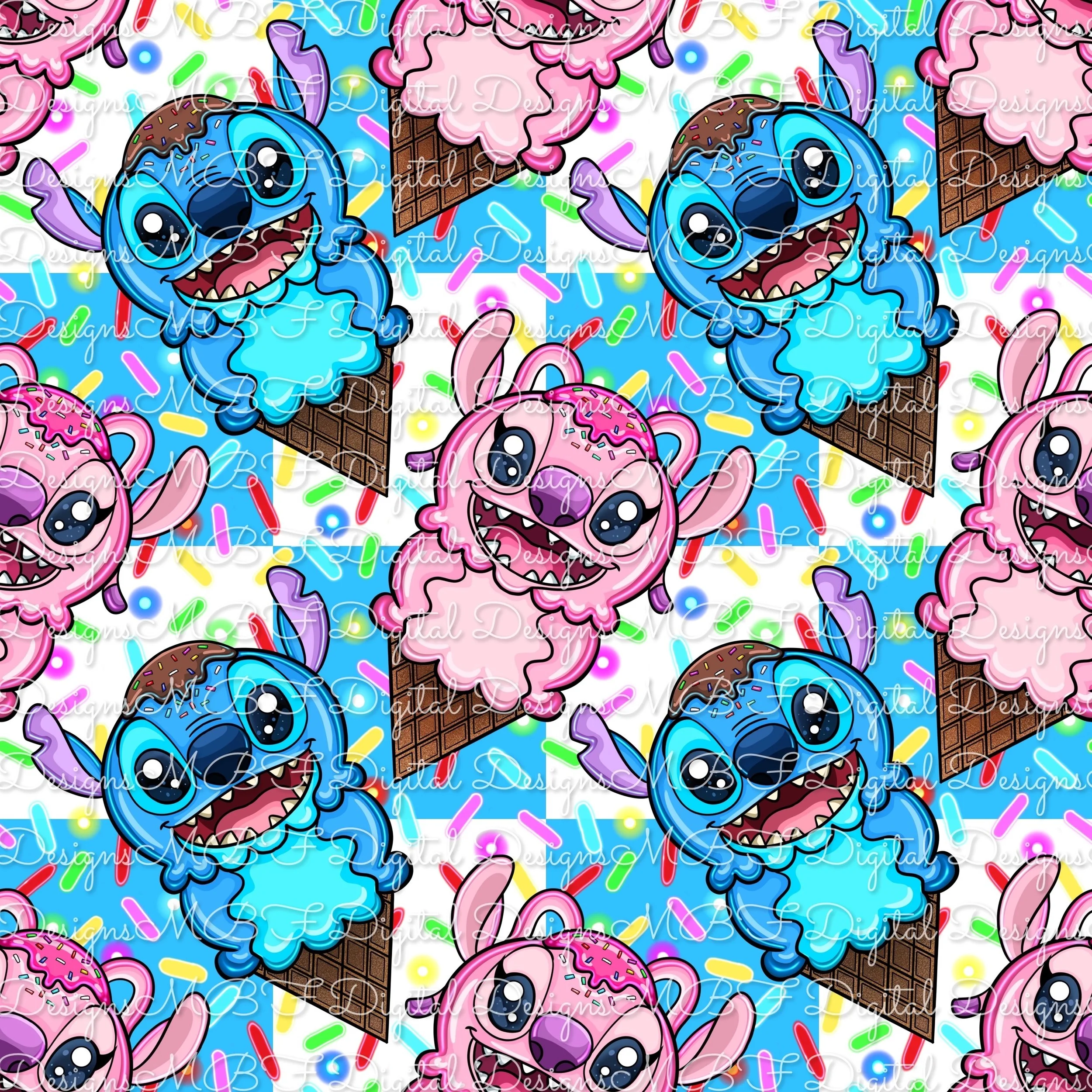 Ice Cream Experiments (blue and white checked color way)