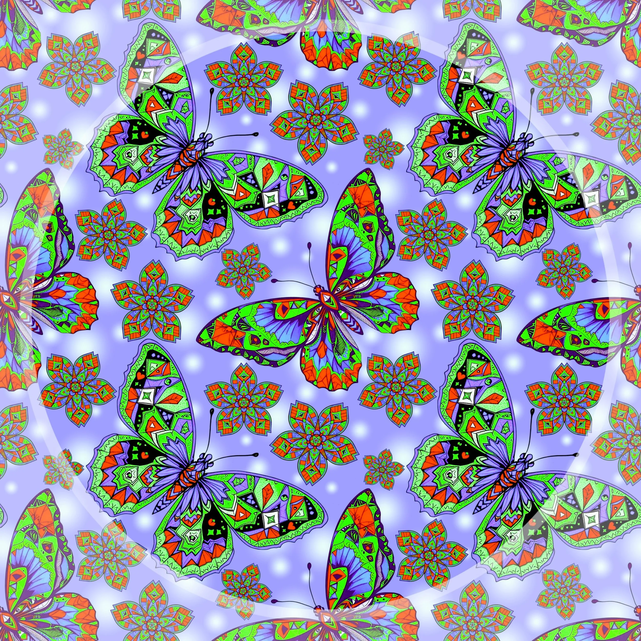 Art Deco Butterflies (lavender lux color way)