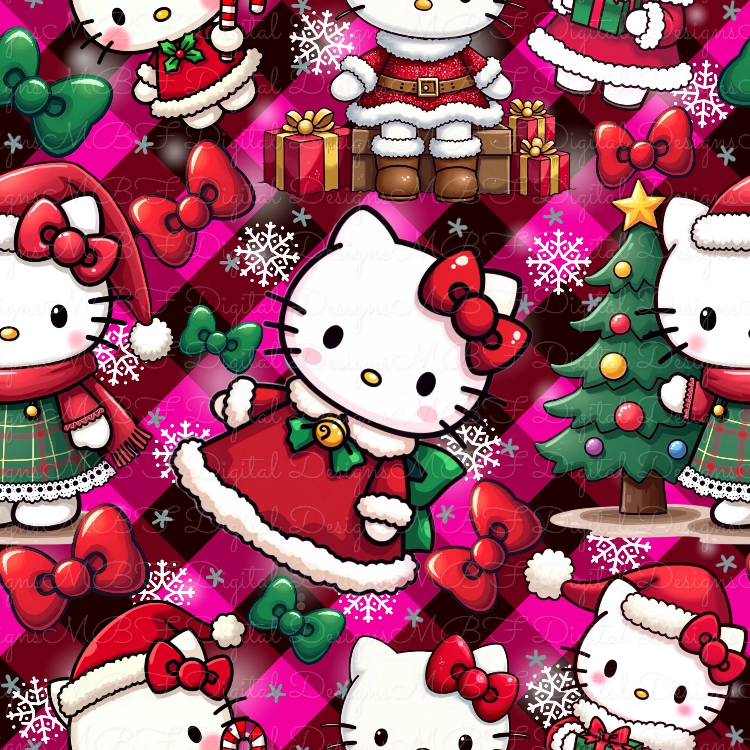 Hello Merry (Magenta/Black color way)