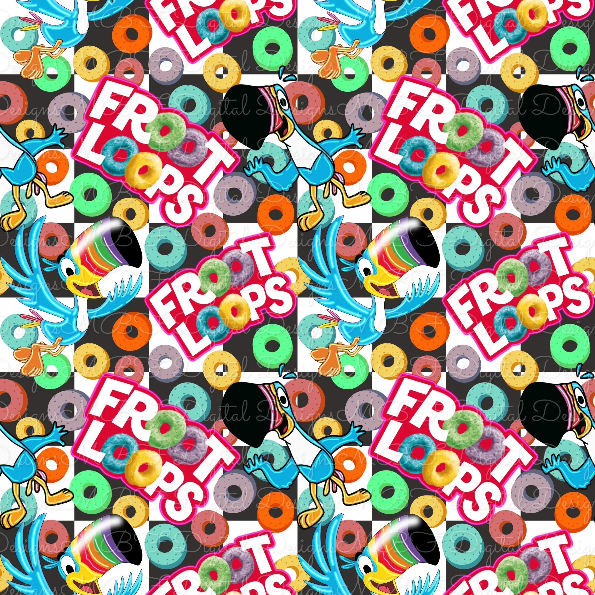 Toucan Sam (black and white checked color way)