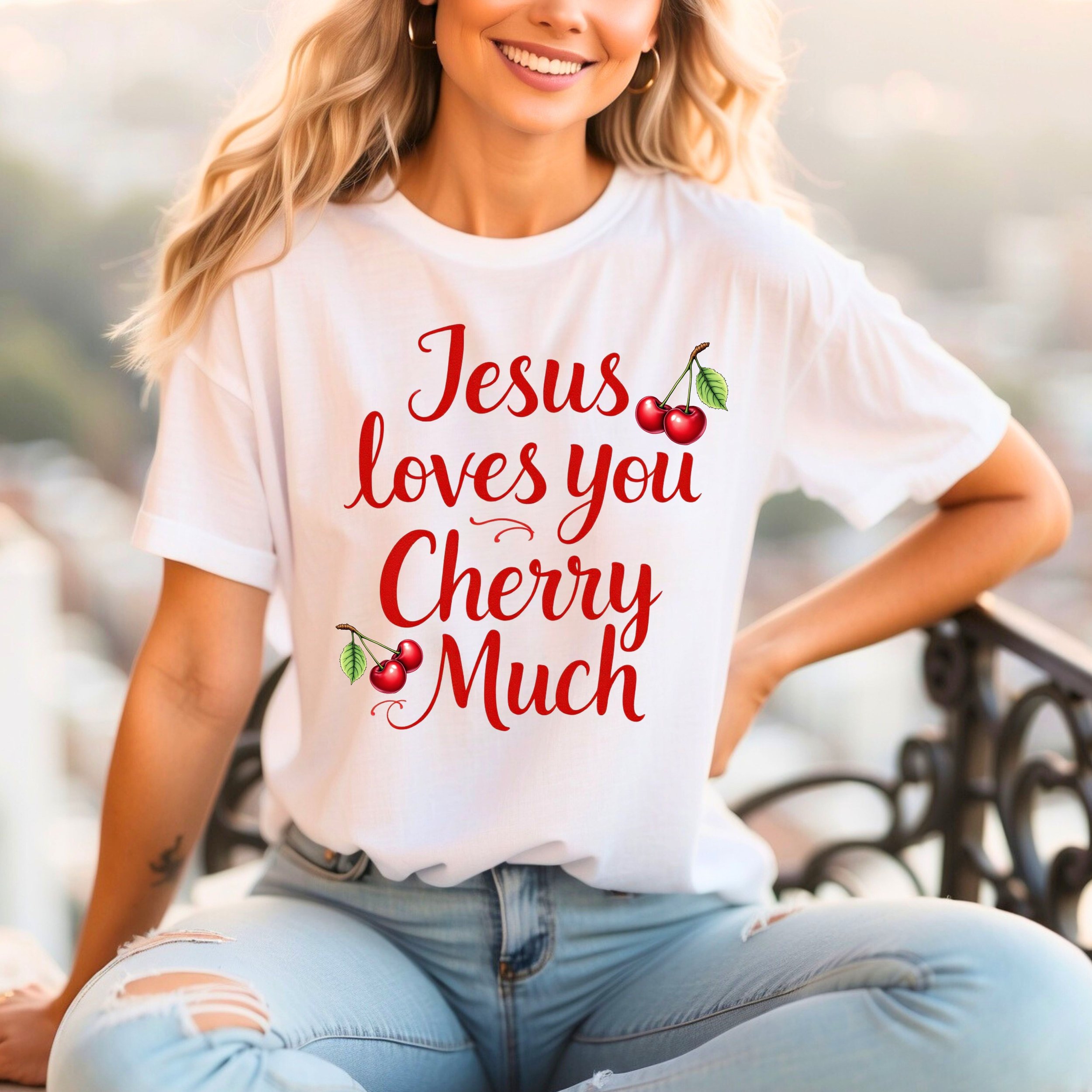 Jesus Loves You Cherry Much PNG
