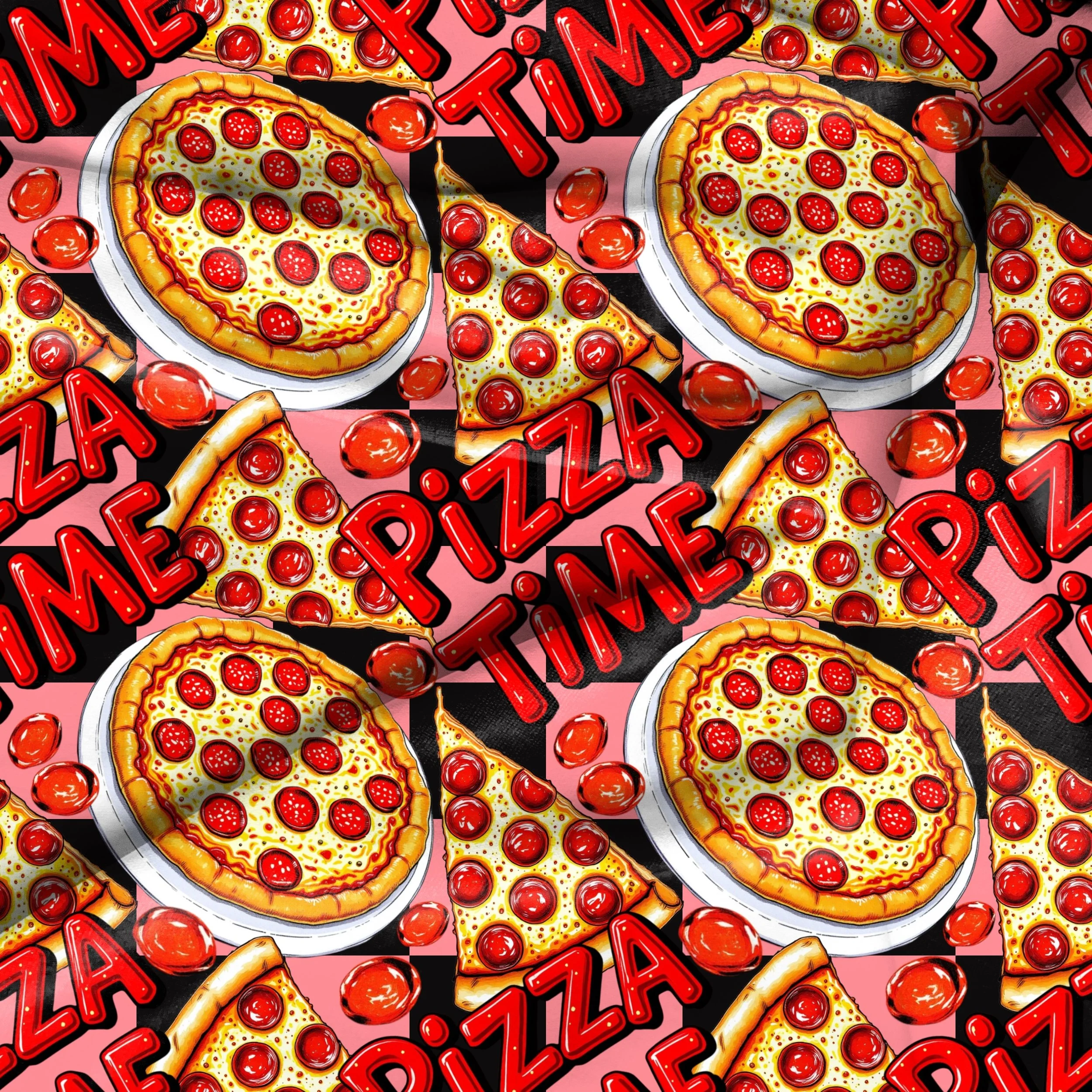 Pizza Time (pink checked color way)