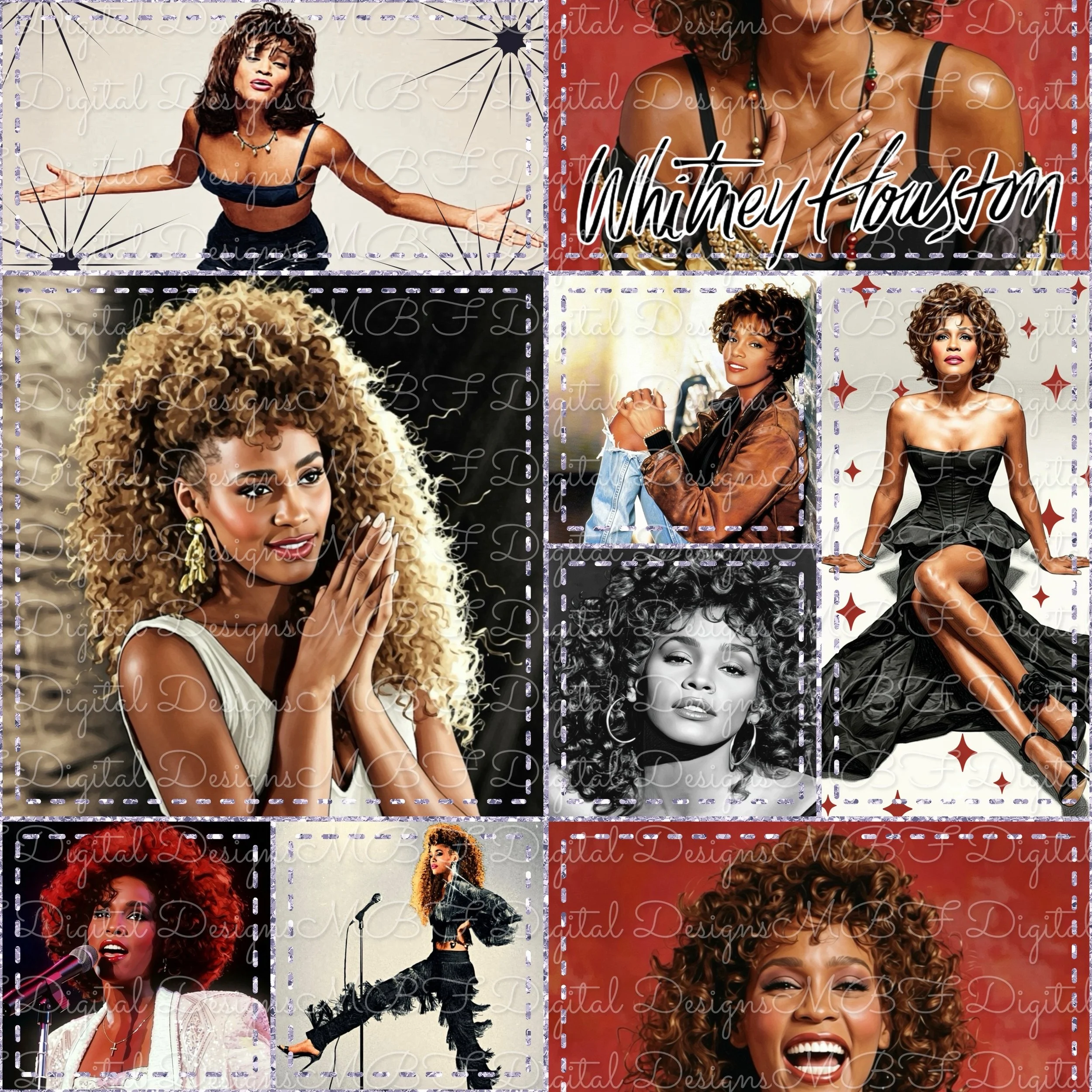 Whitney Patchwork (silver glitter stitches color way)