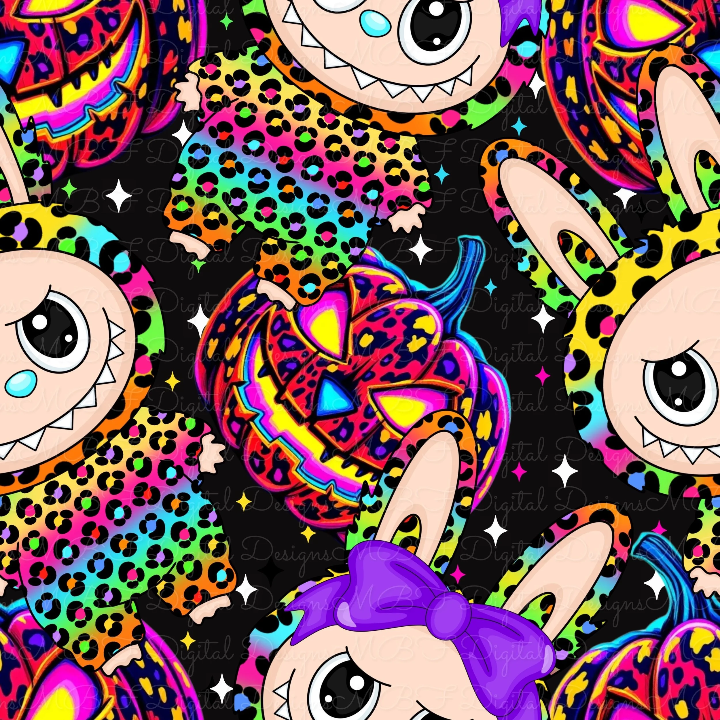 Halloween Leopard Labu-bu