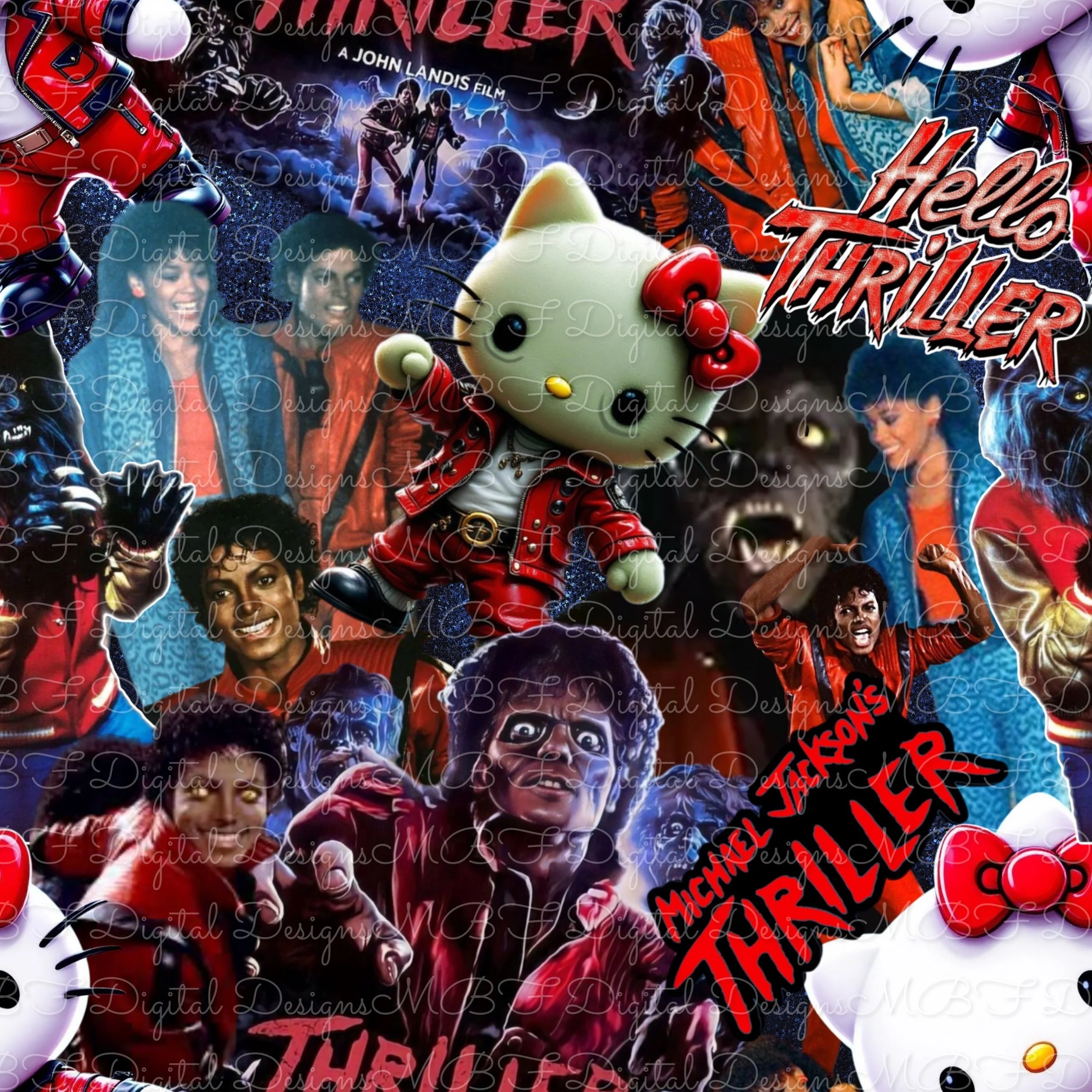 Hello Thriller (blue sparkle color way)