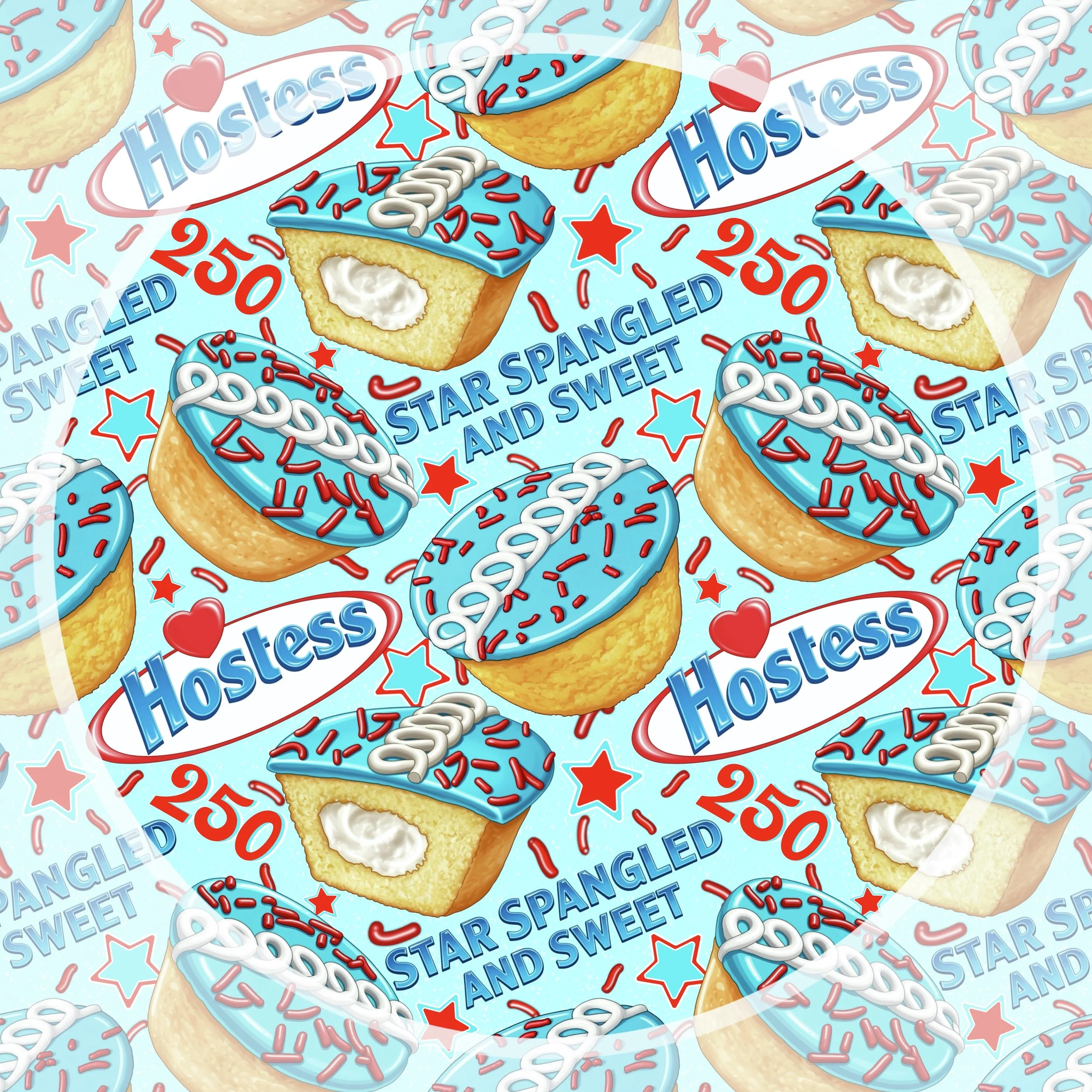Star Spangled and Sweet (pale blue flecked color way)