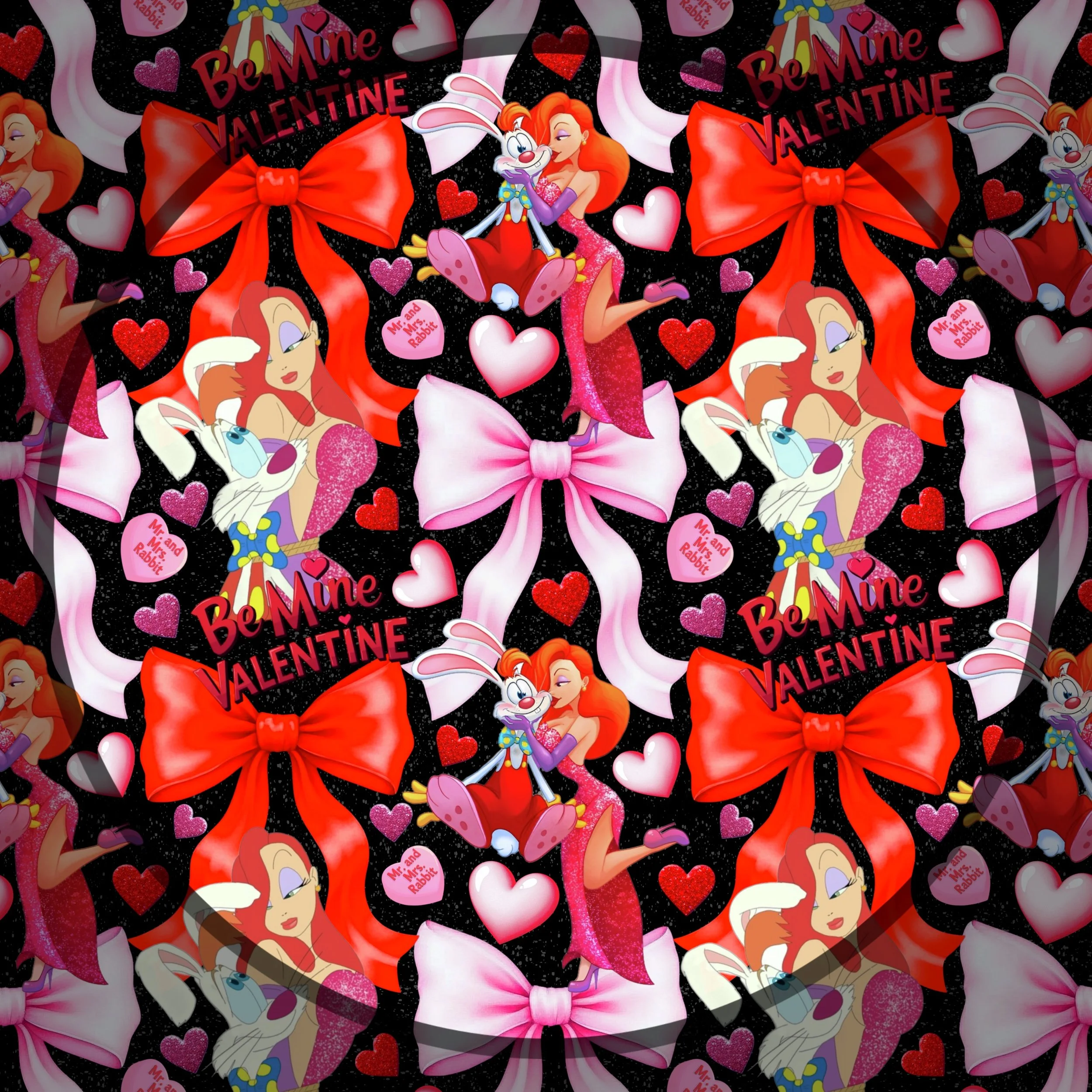 Mr. and Mrs. Rabbit Bows (black color way)