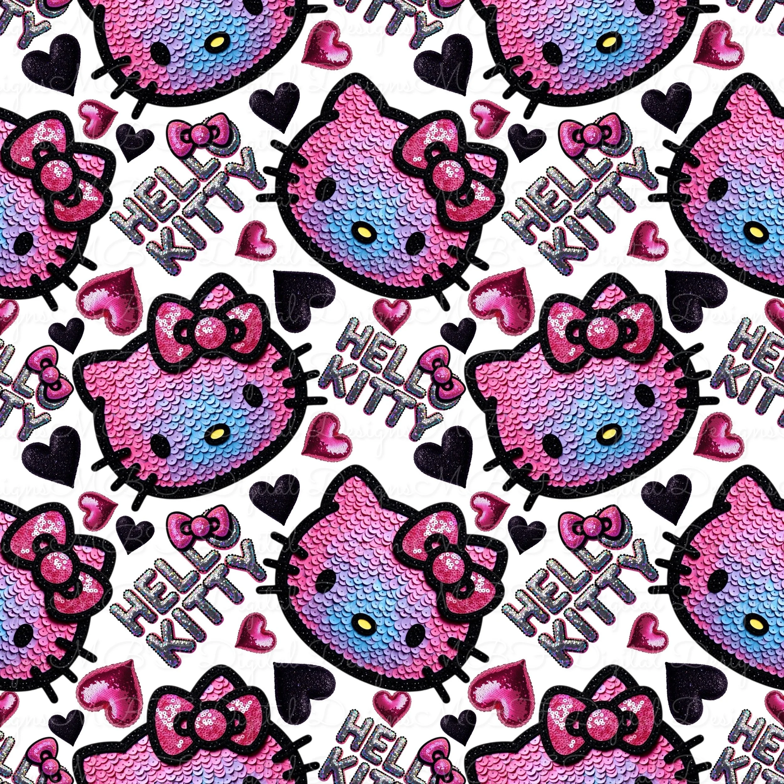 Hello Sequins (solid white color way)