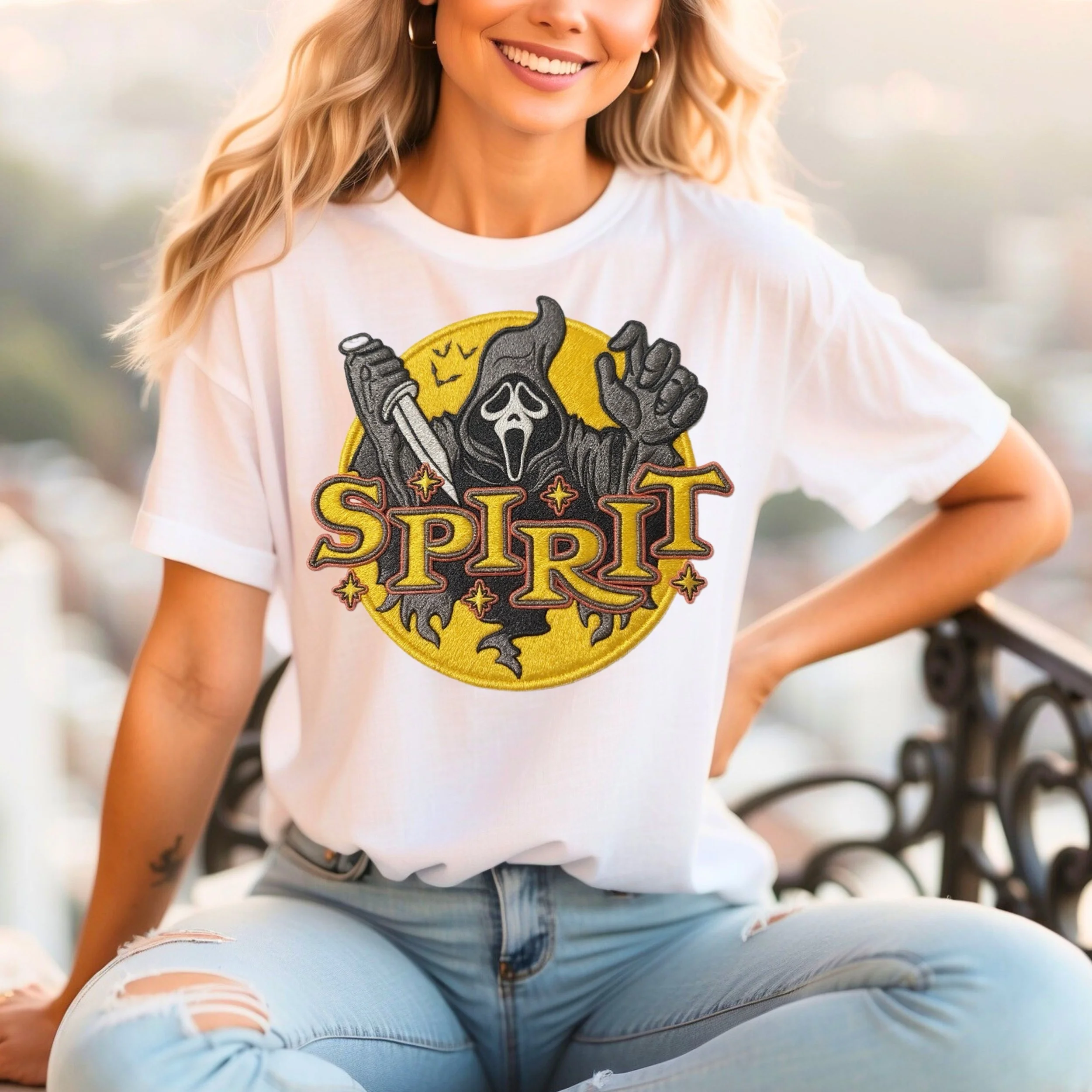 Spirit Ghostface Patch PNG