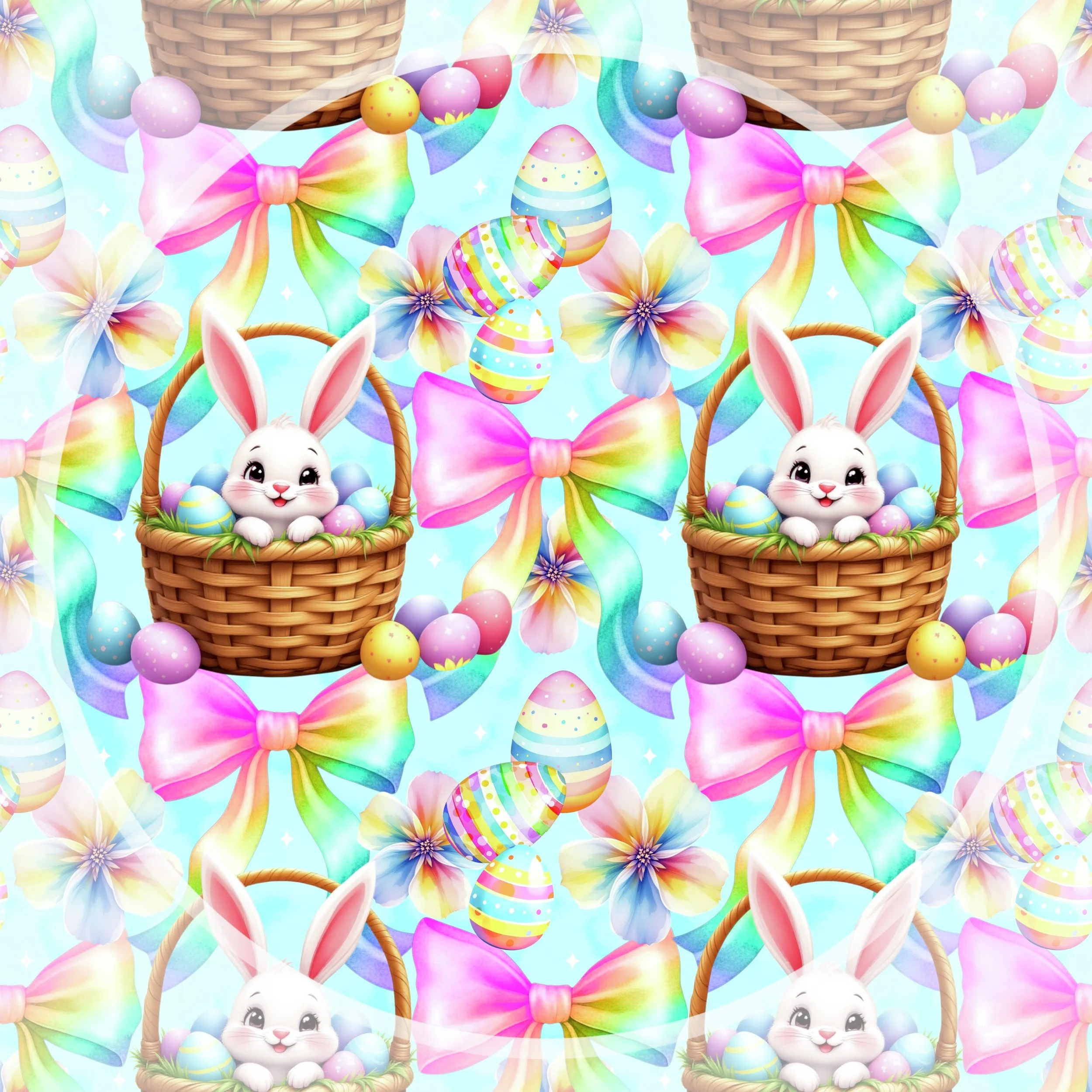 Bunny n Bows (aqua color way)