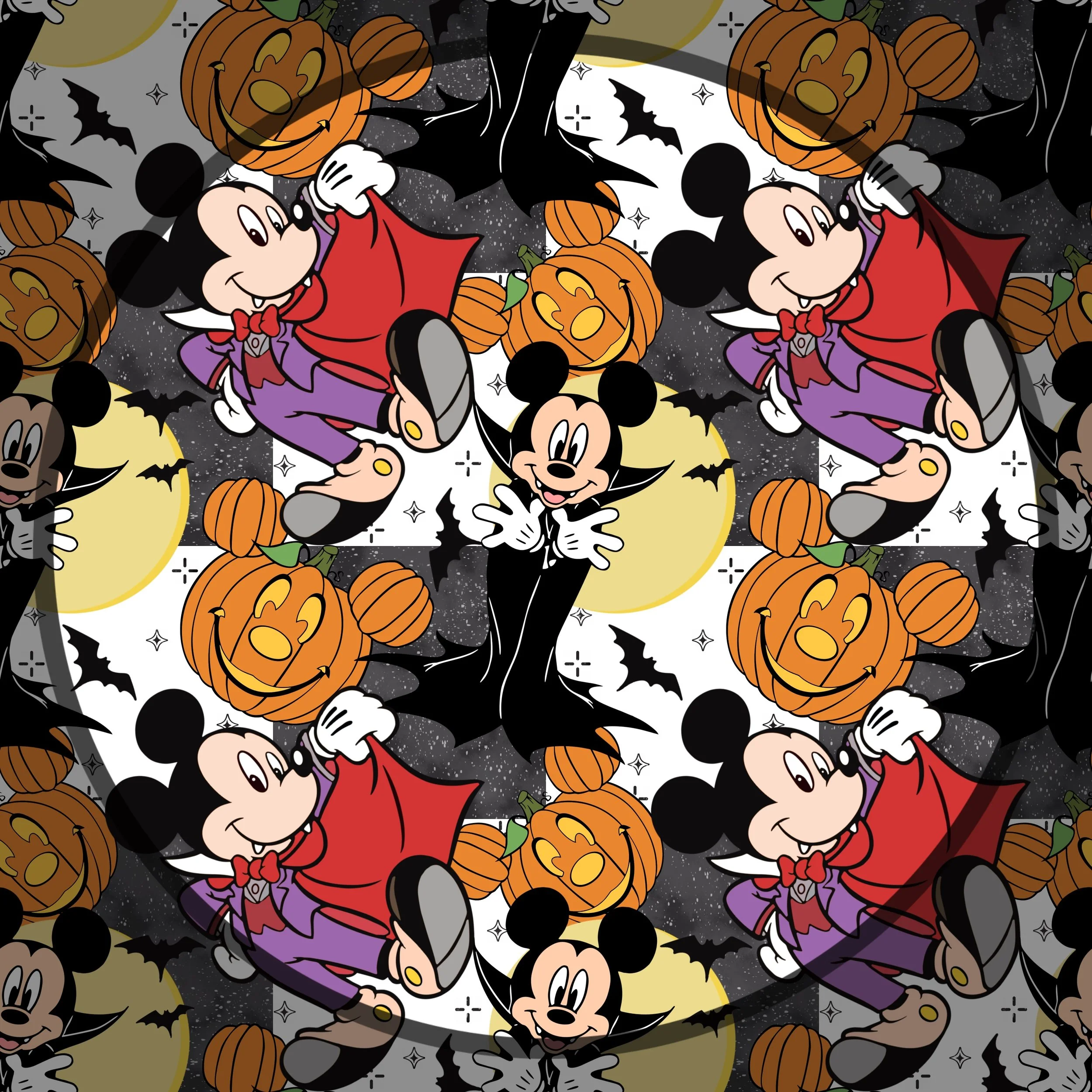 Vampire Mouse (black and white checked color way)