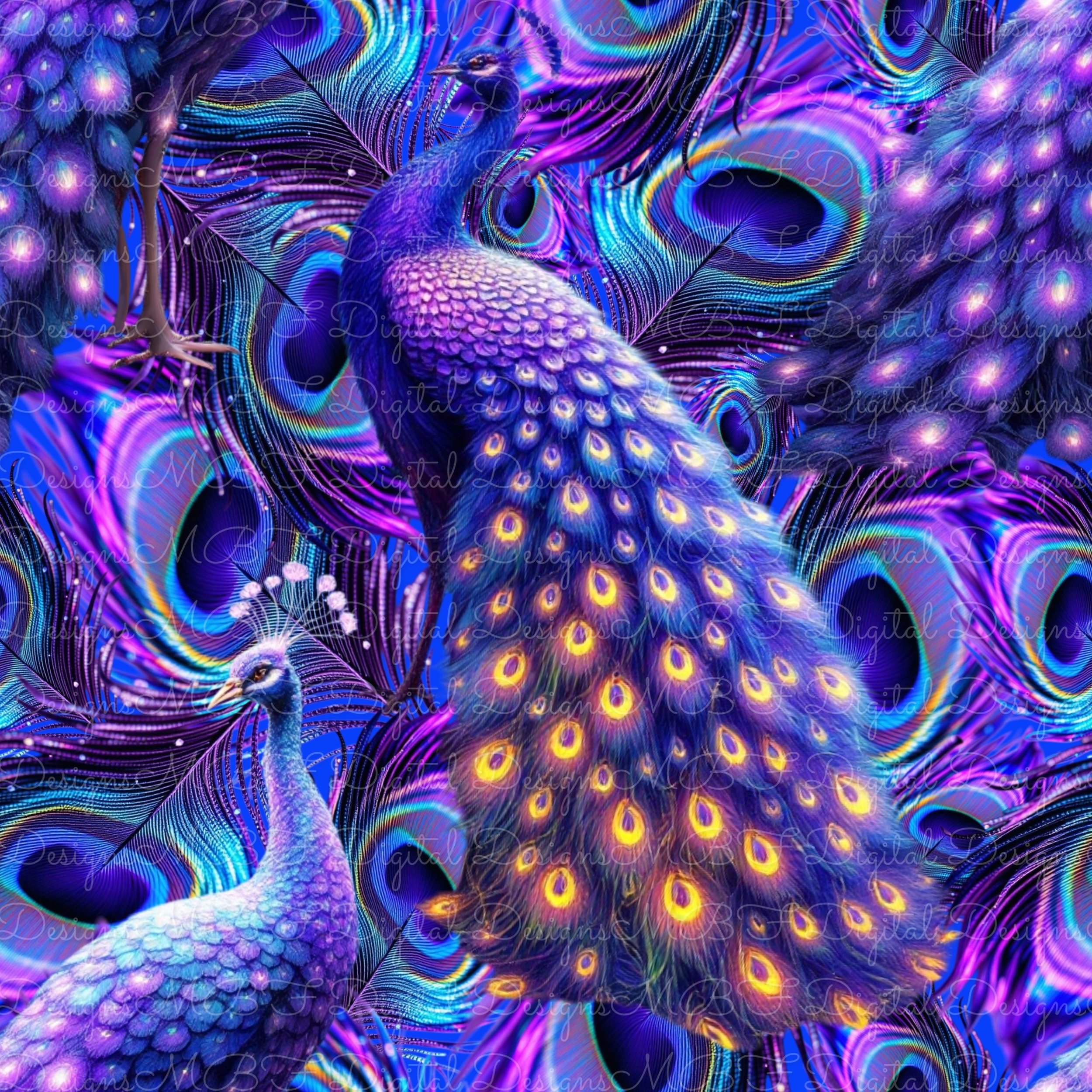 Glow Peacock (royal blue color way)