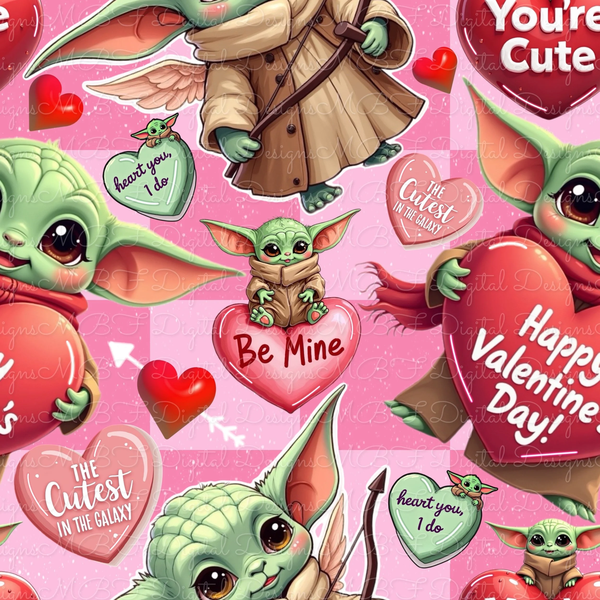 Vday Baby Yogu (duo pink checked color way)