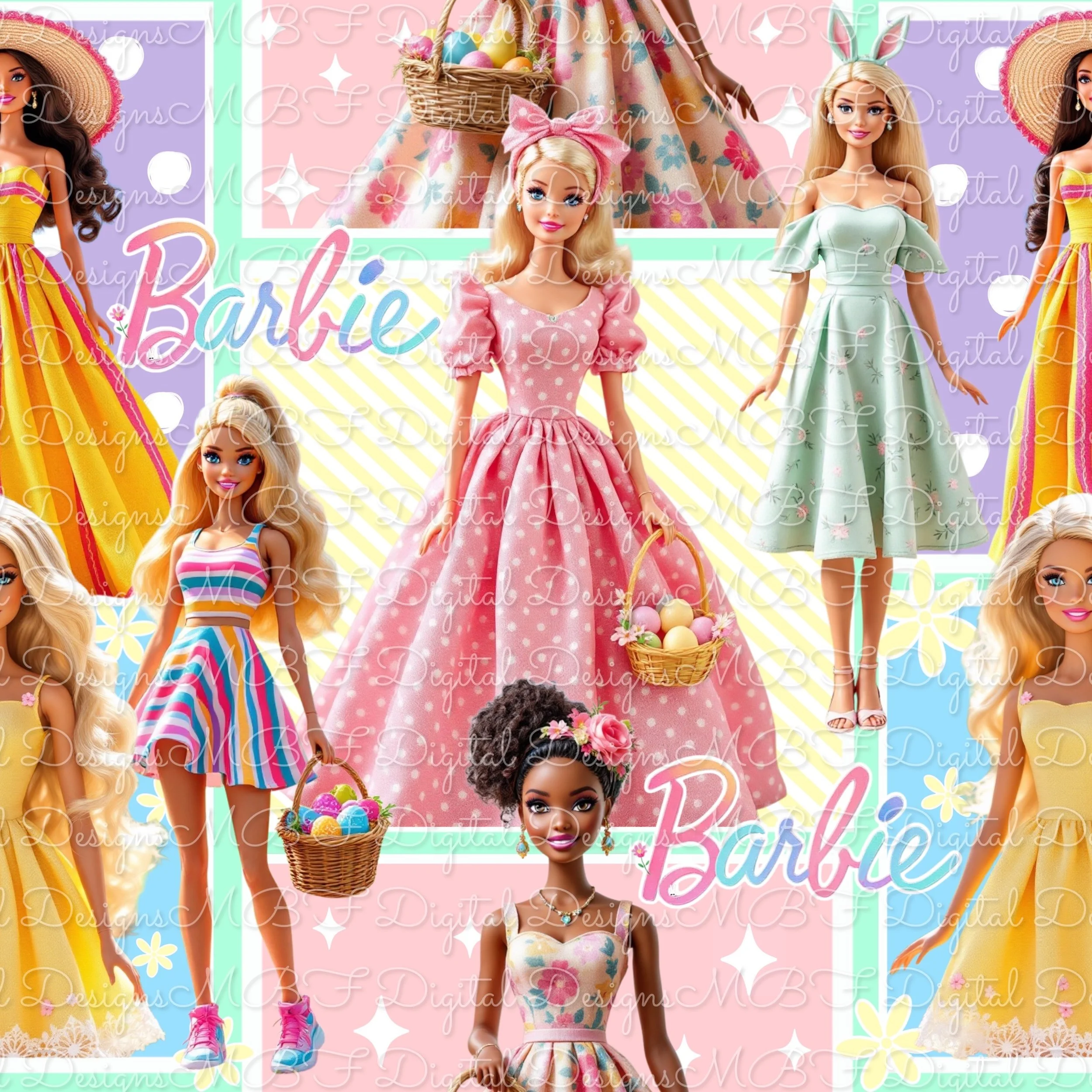 Easter Barb-ie (pale pastel color way)