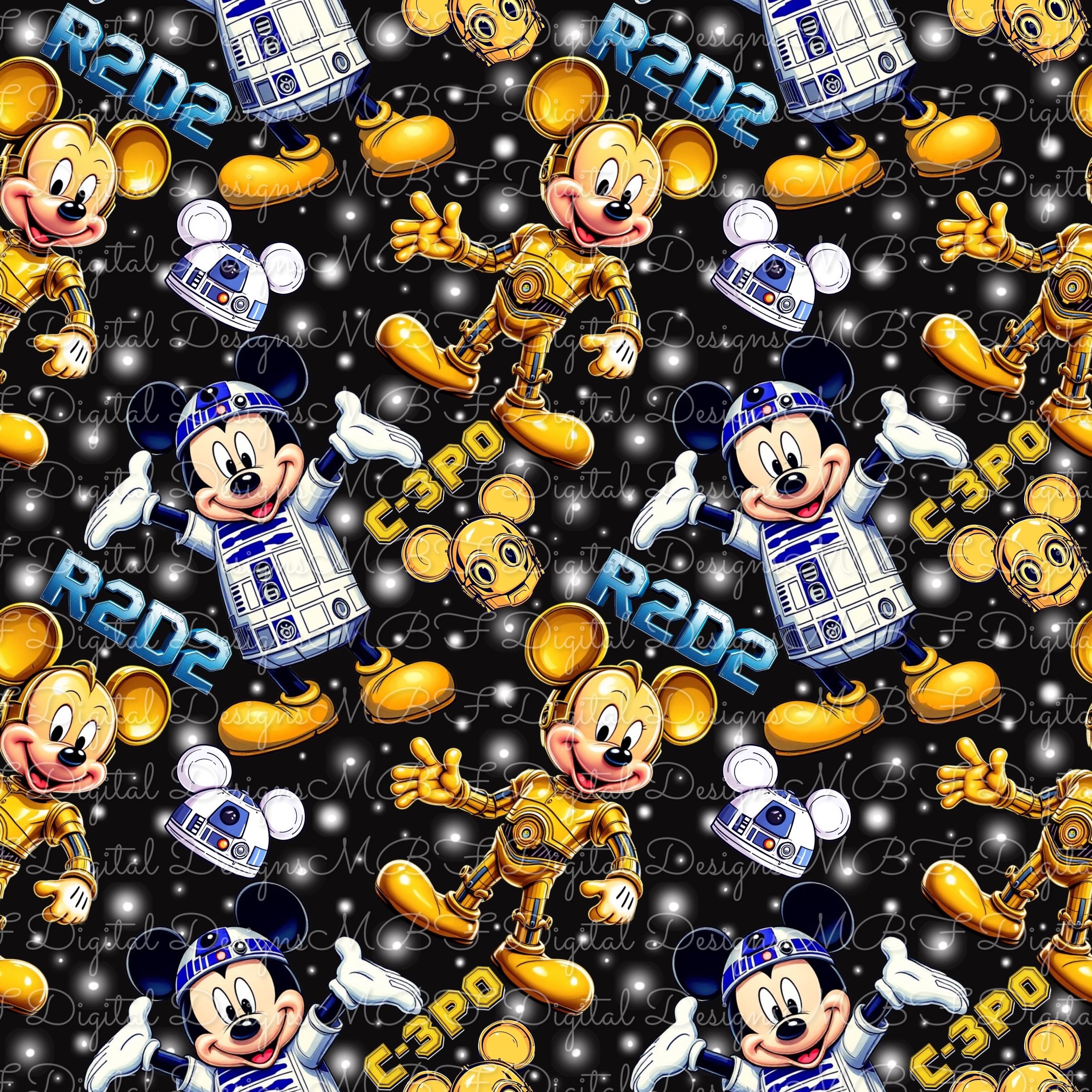 Mick Droids (galactic black color way)