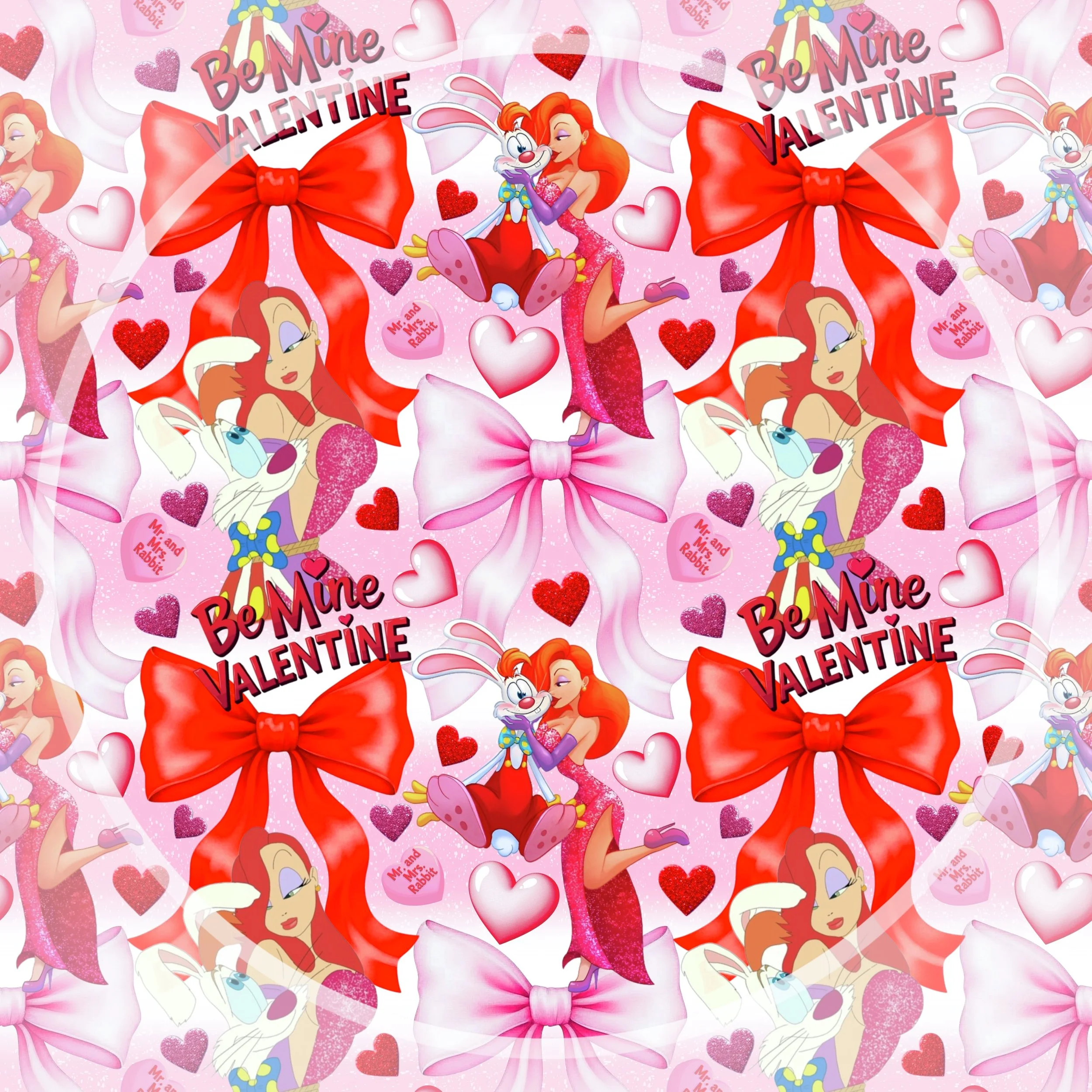Mr. and Mrs. Rabbit Bows (pink color way)