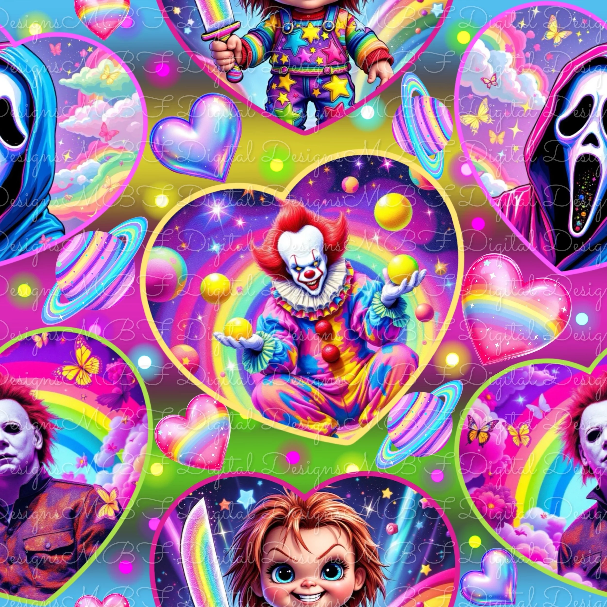 LF Horror Hearts (neon ombré color way)