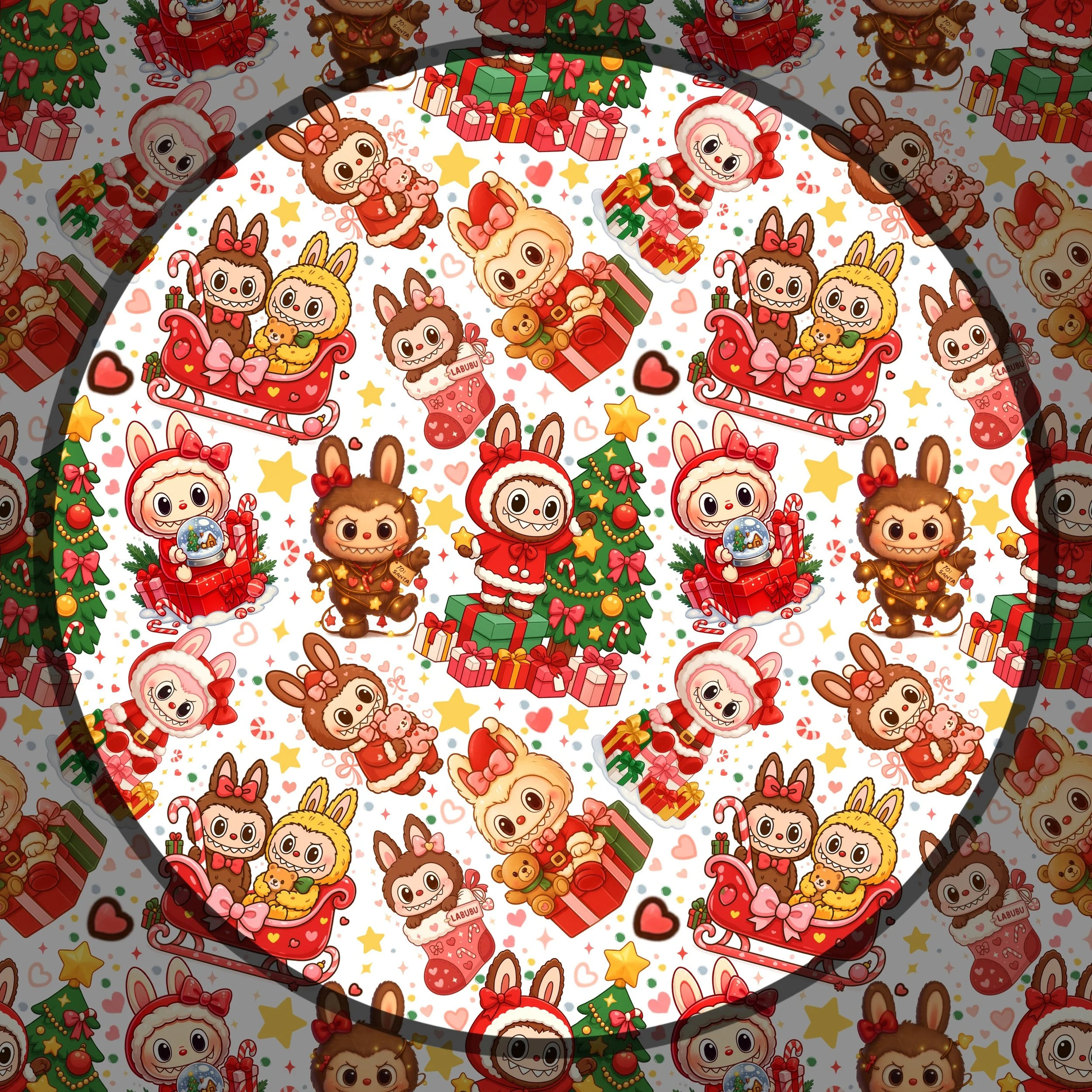 Merry Labubus (white Christmas color way)