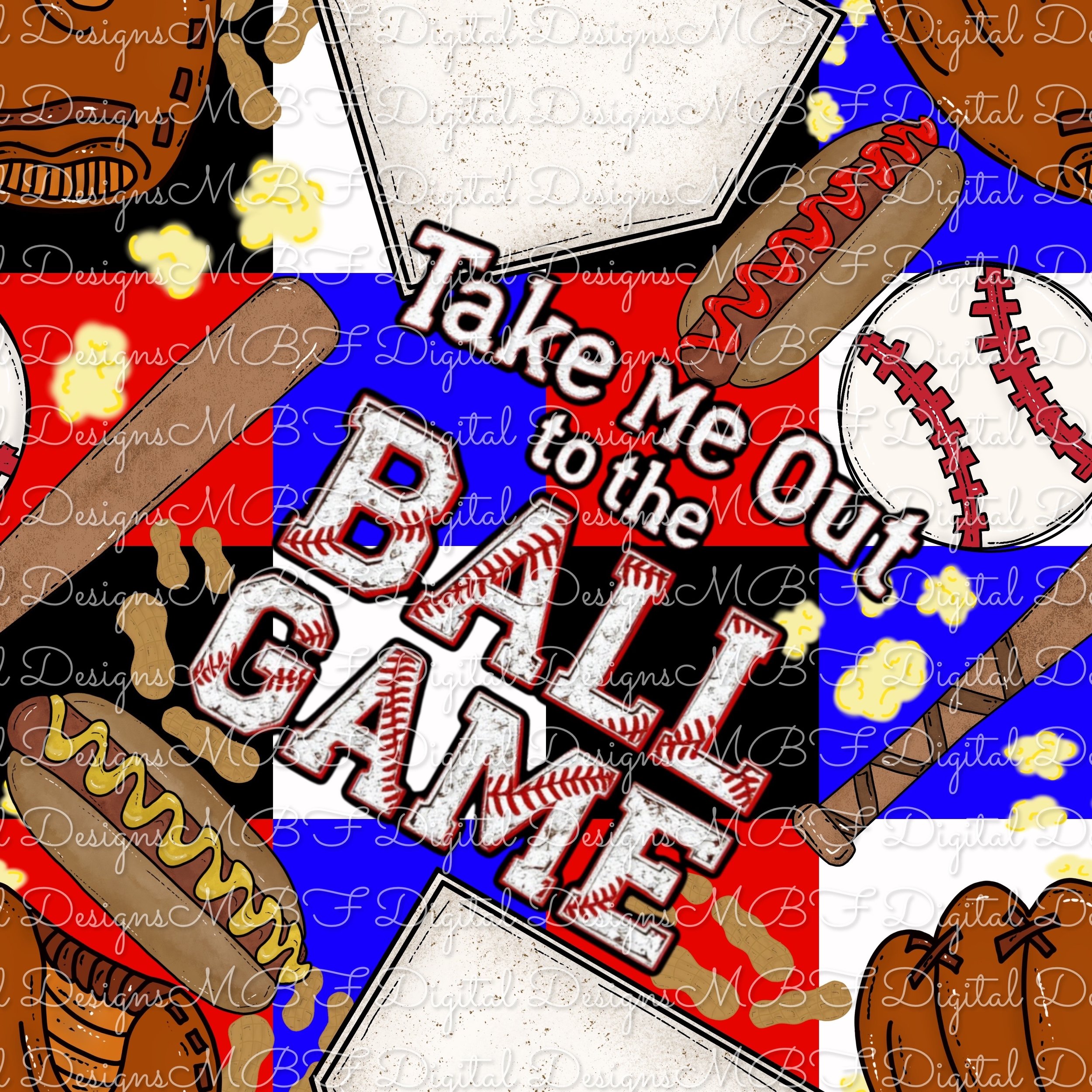 Take Me Out To The Ball Game (multi checked color way)