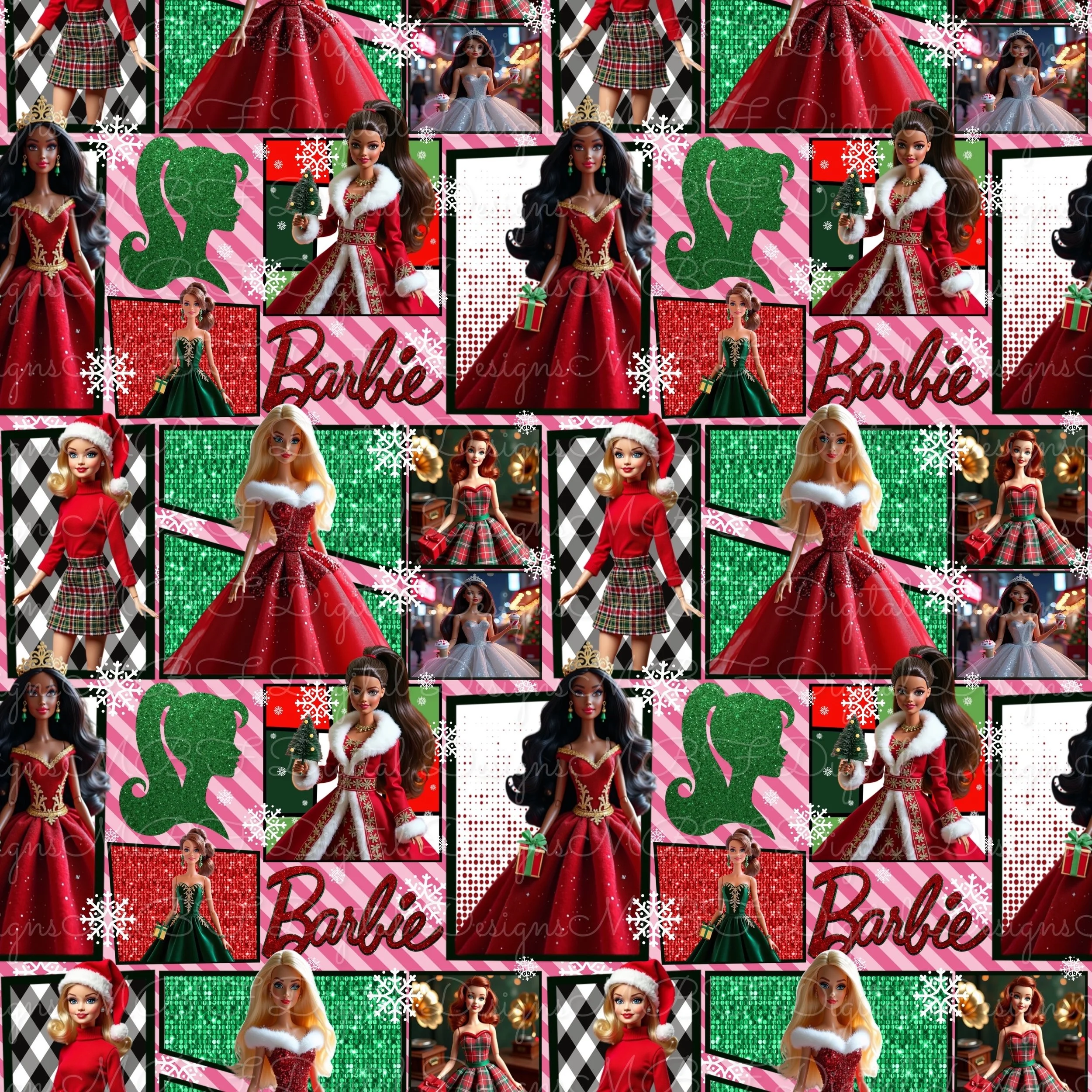 Holiday Barb-ie Comic (Dreamhouse Pink Striped Color Way)