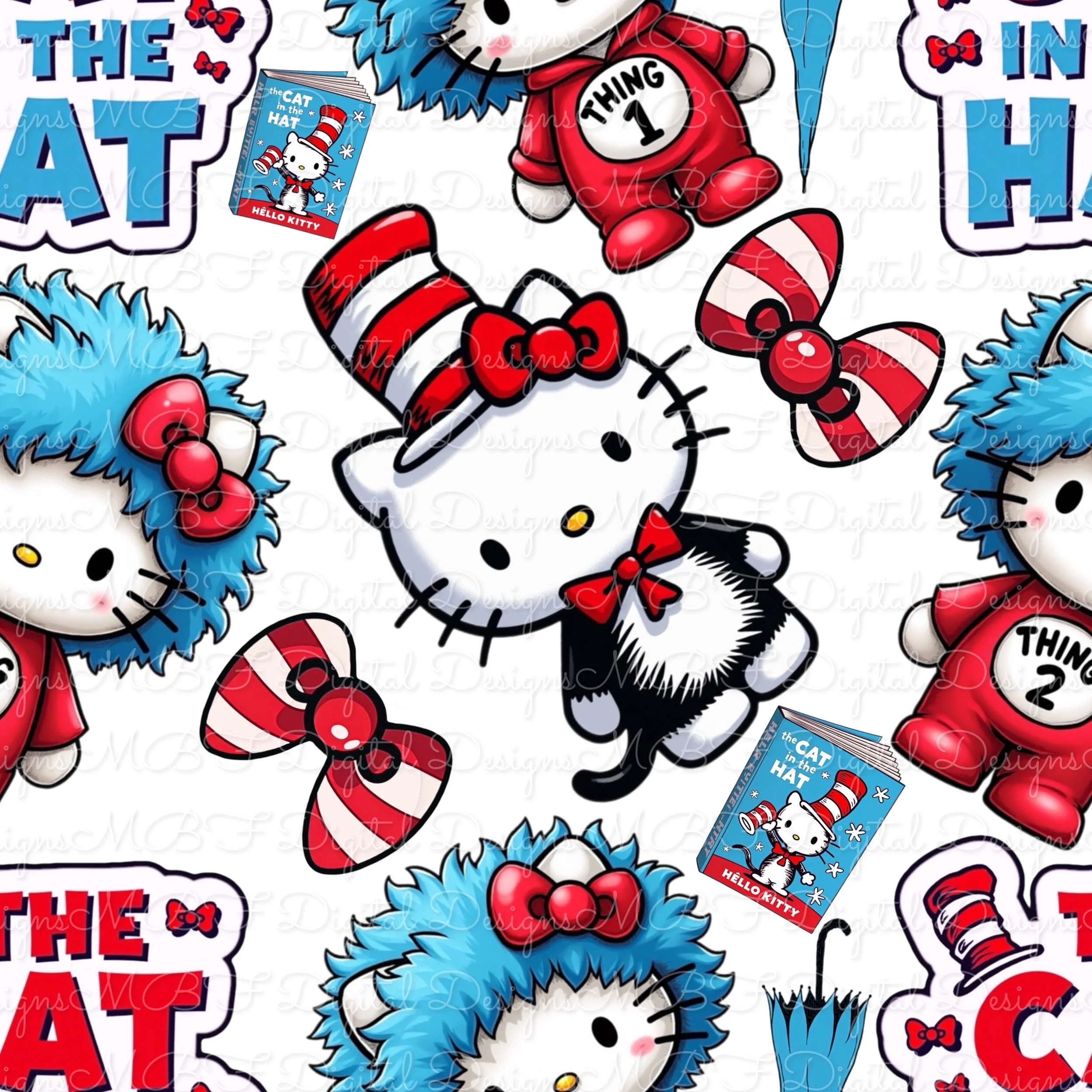 Hello Cat In Hat (white color way)