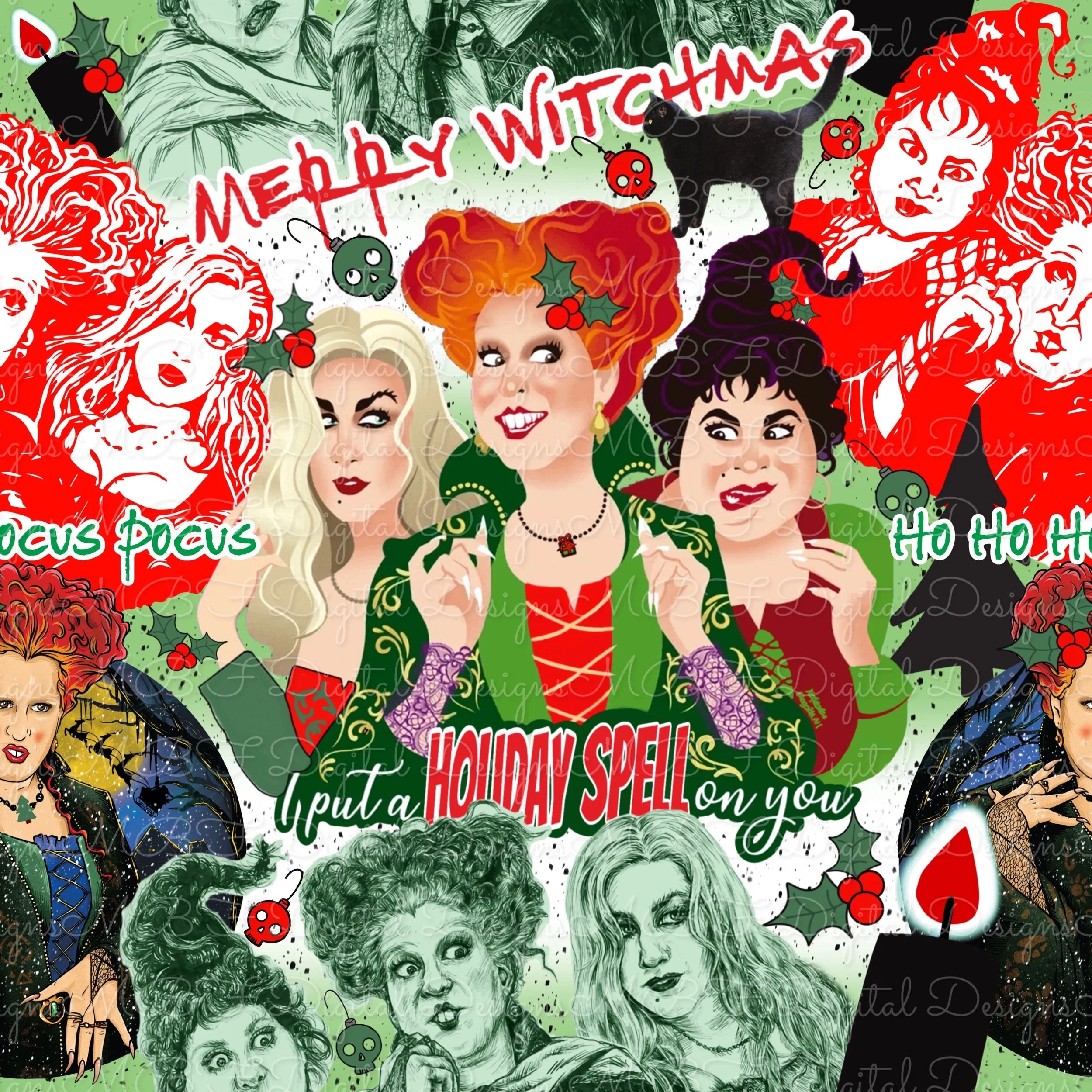 Merry Witchmas (black snow color way)