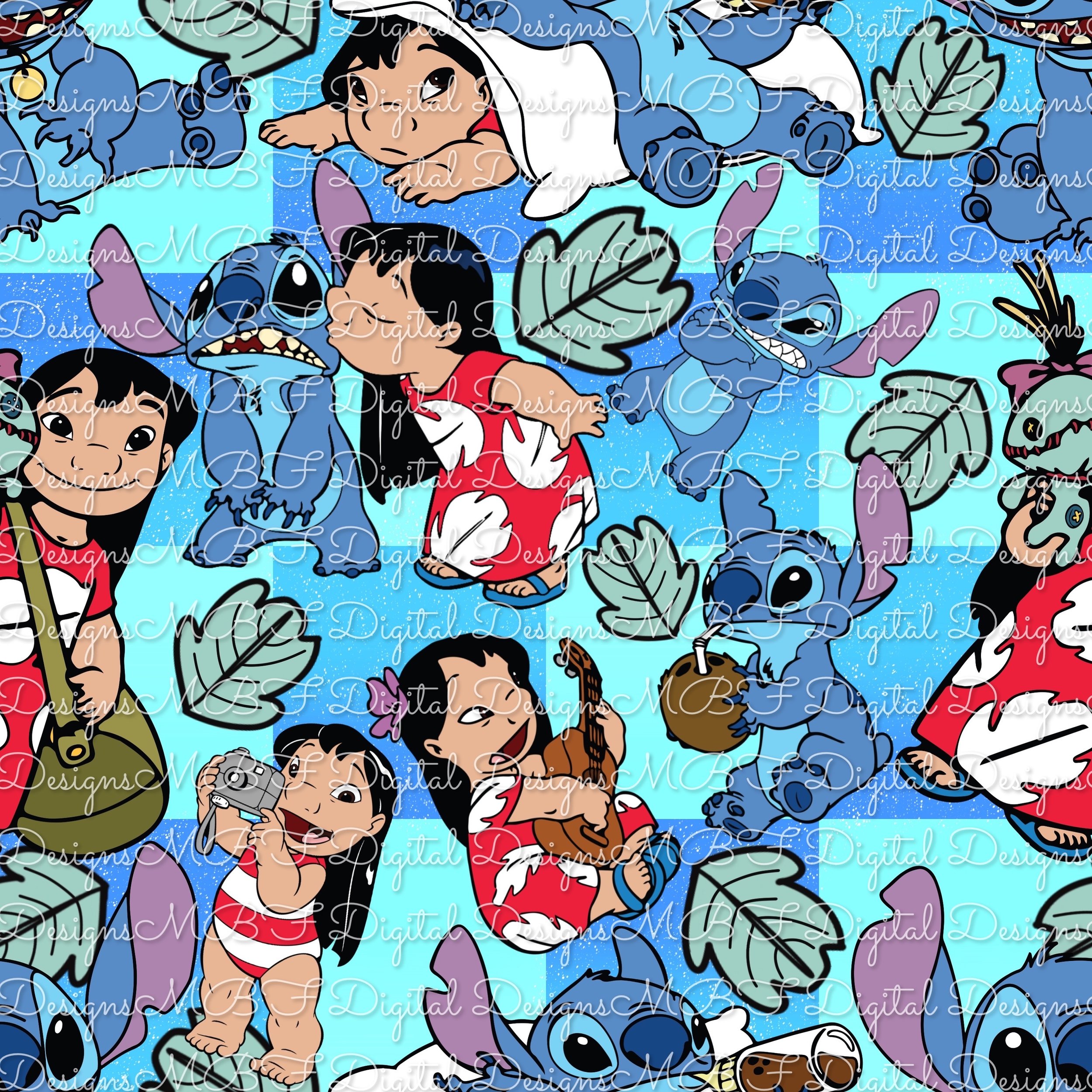 Ohana (duo blue checked color way)