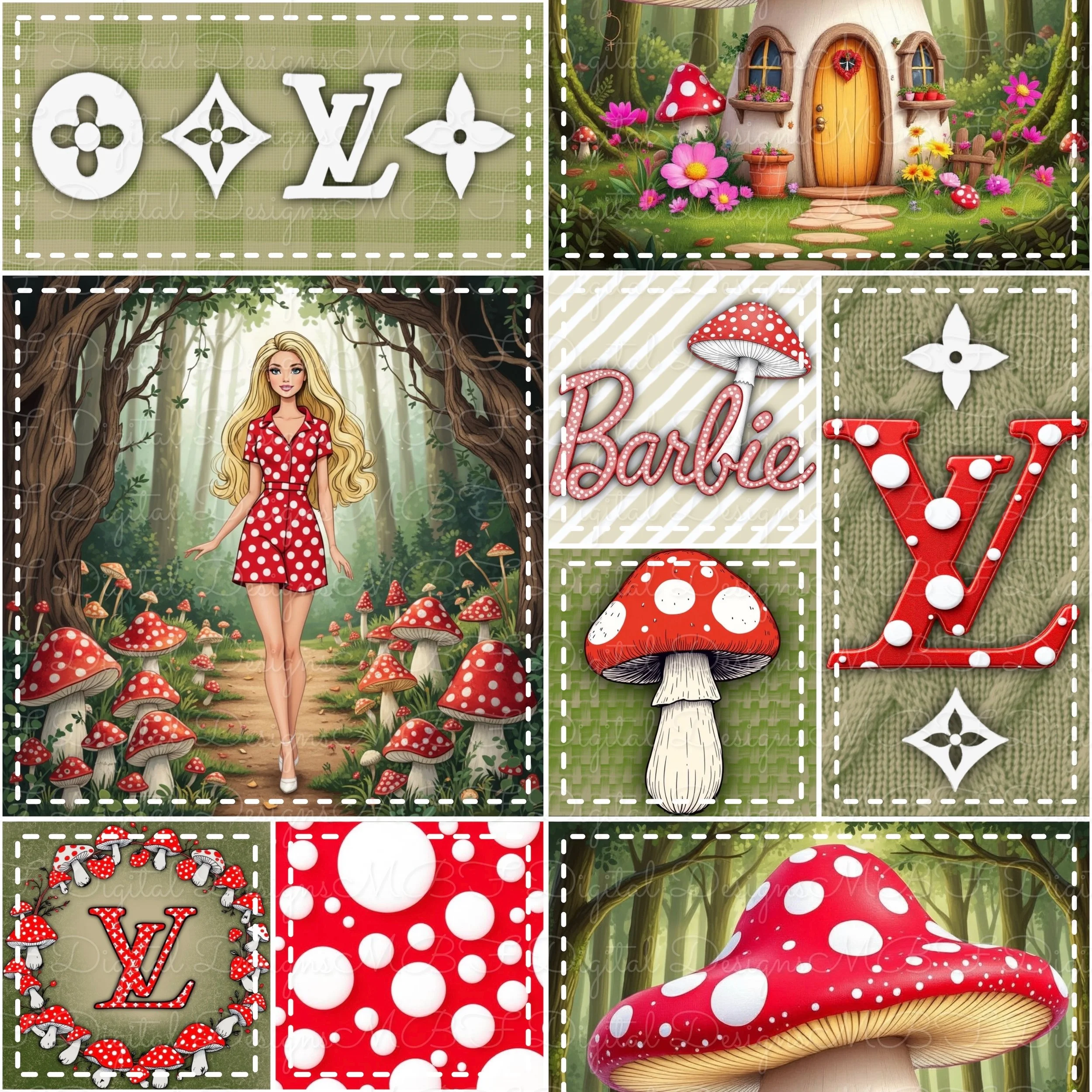 Cottagecore Barbie Patchwork