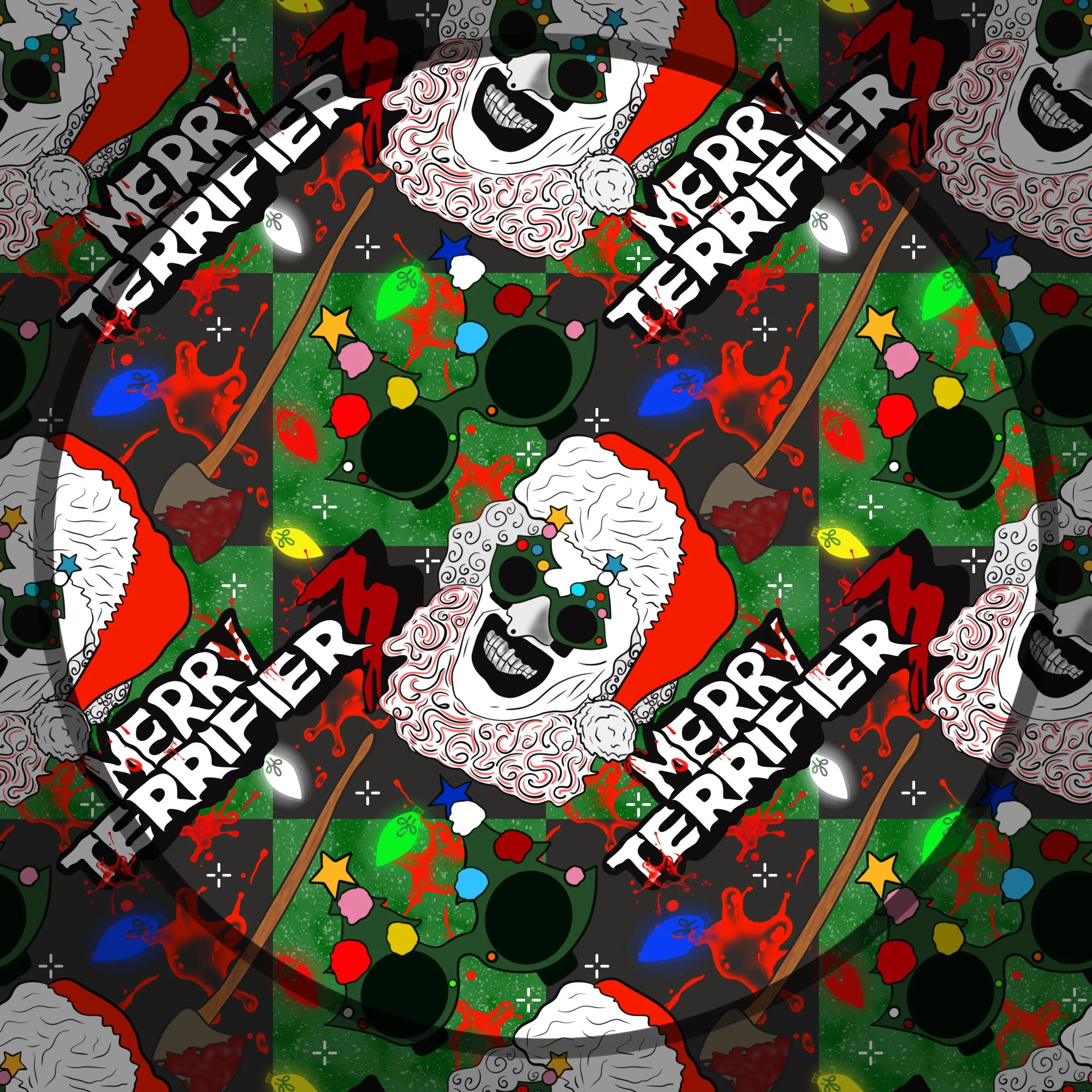 Merry Terrifier (green and charcoal color way)