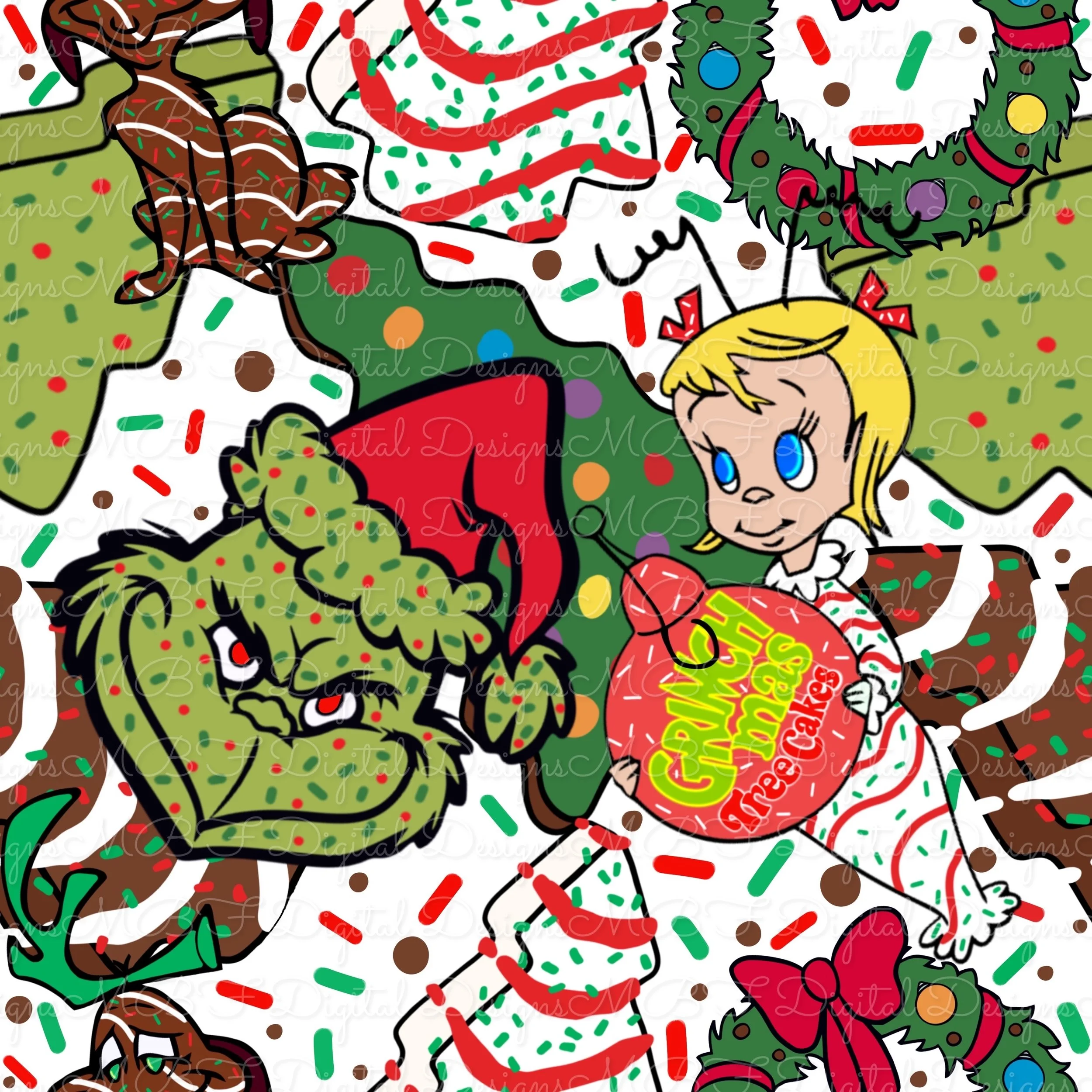 G-mas Tree Cakes (white color way)