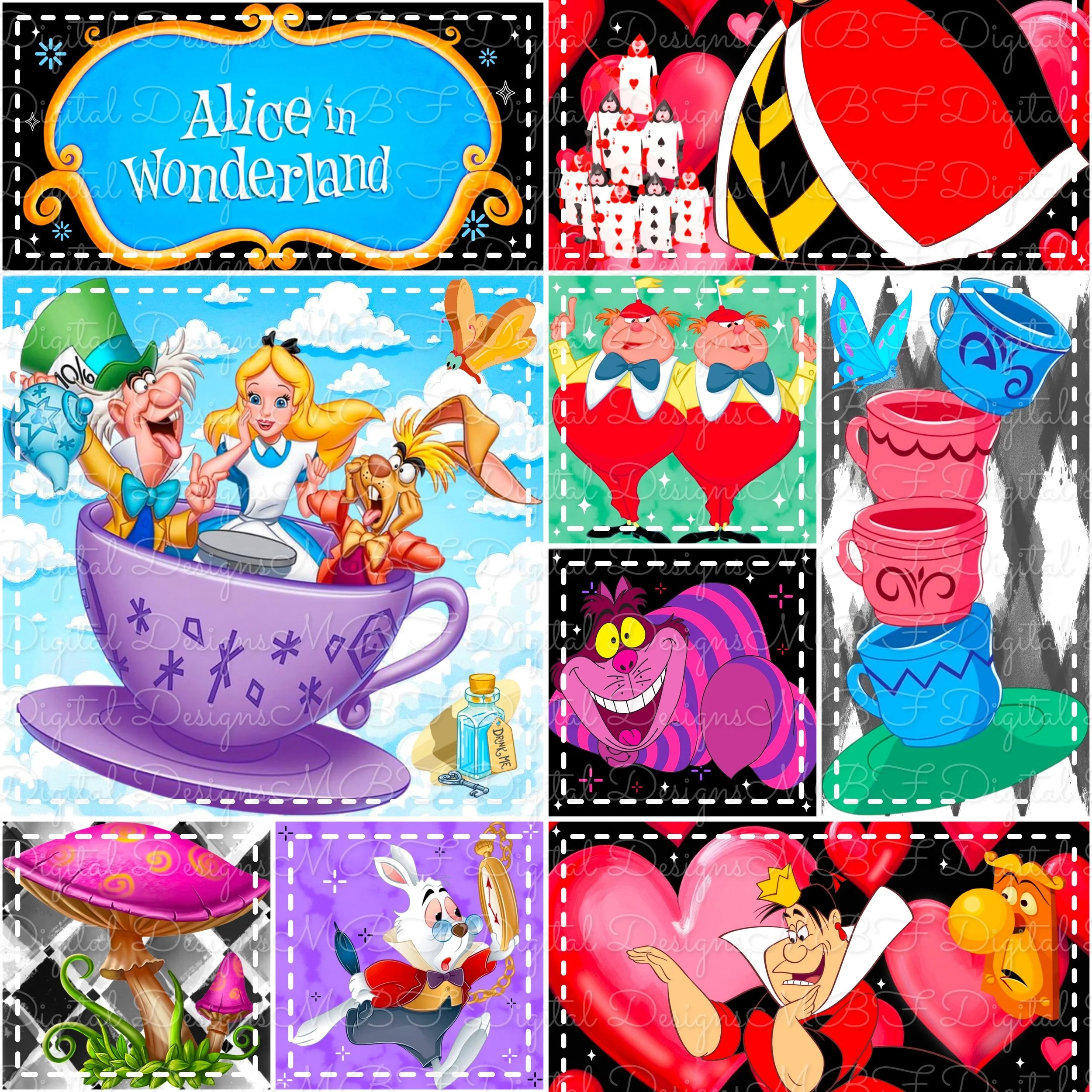 Alice In Wonderland Patchwork