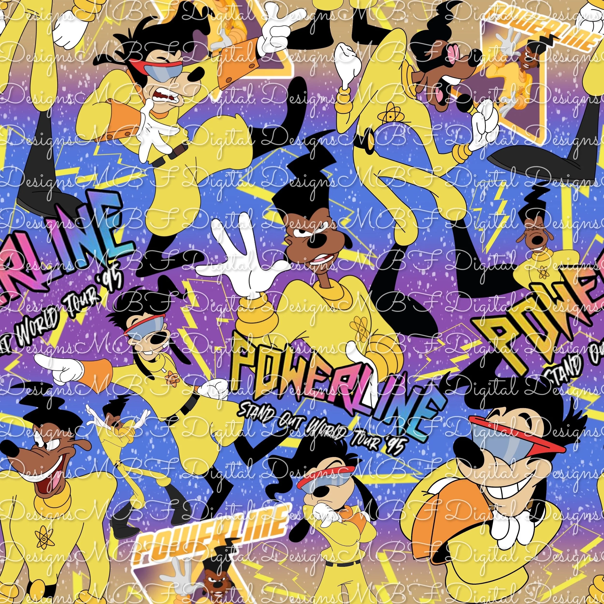 Powerline (purple and blue ombre color way)