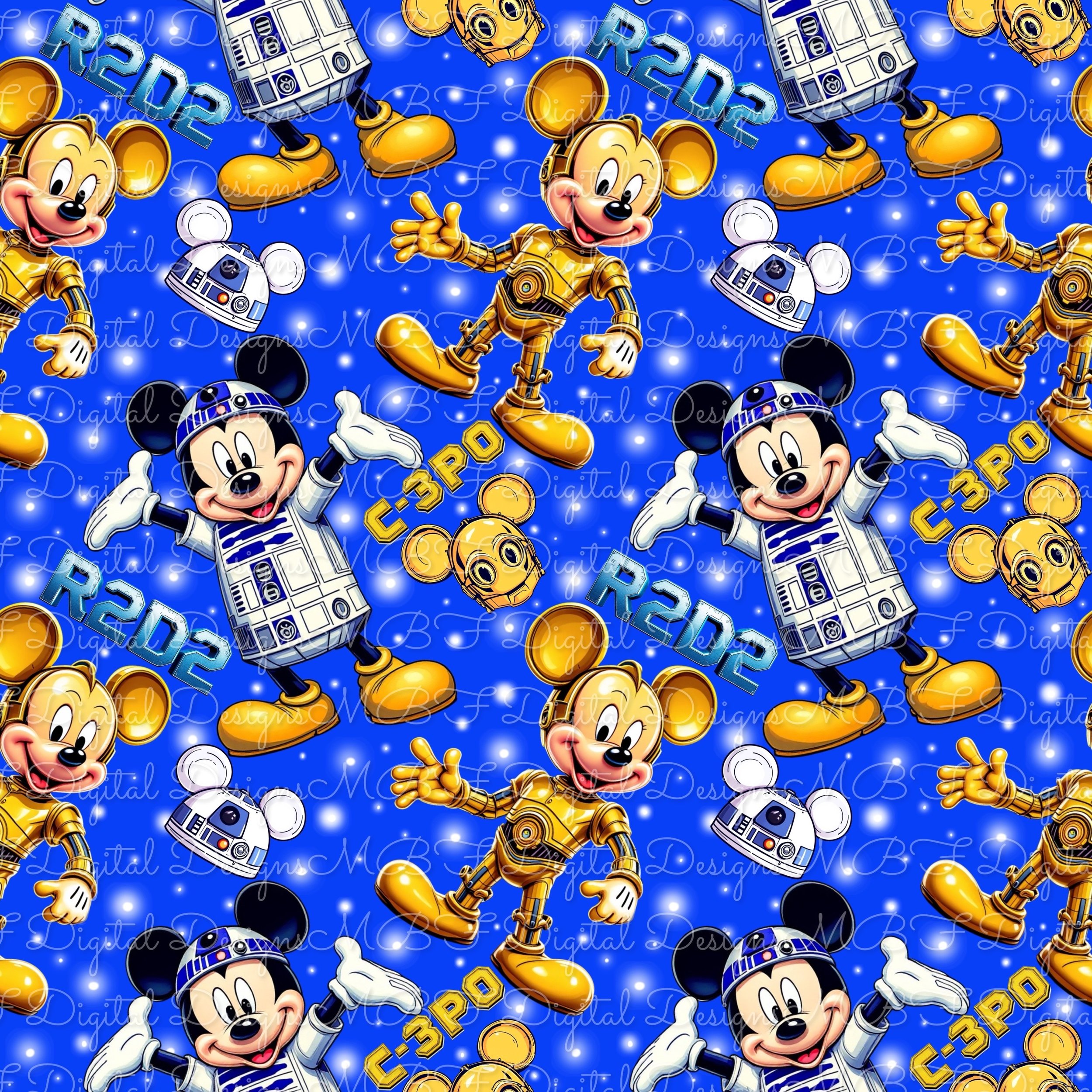 Mick Droids (bright space blue)