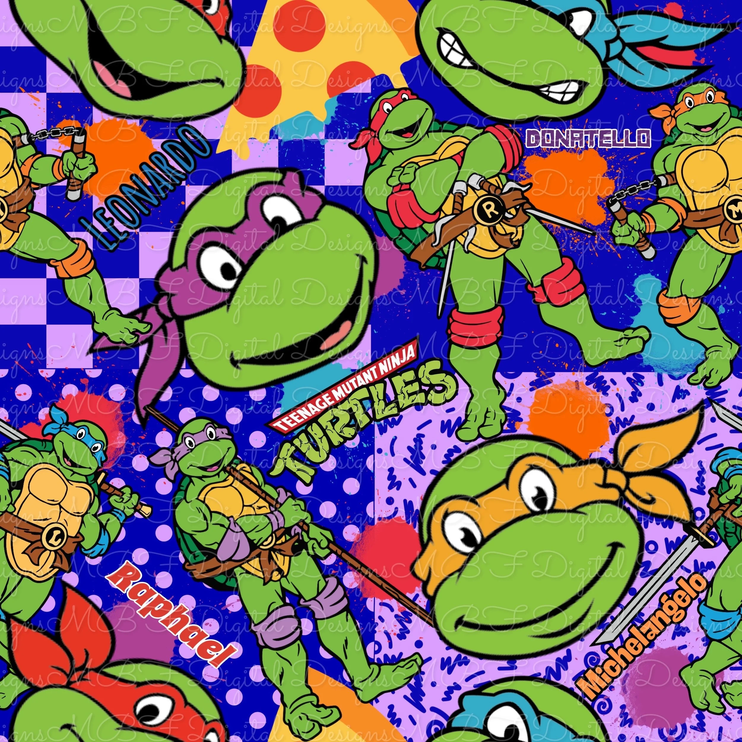 TMNT (lavender and blue color way)