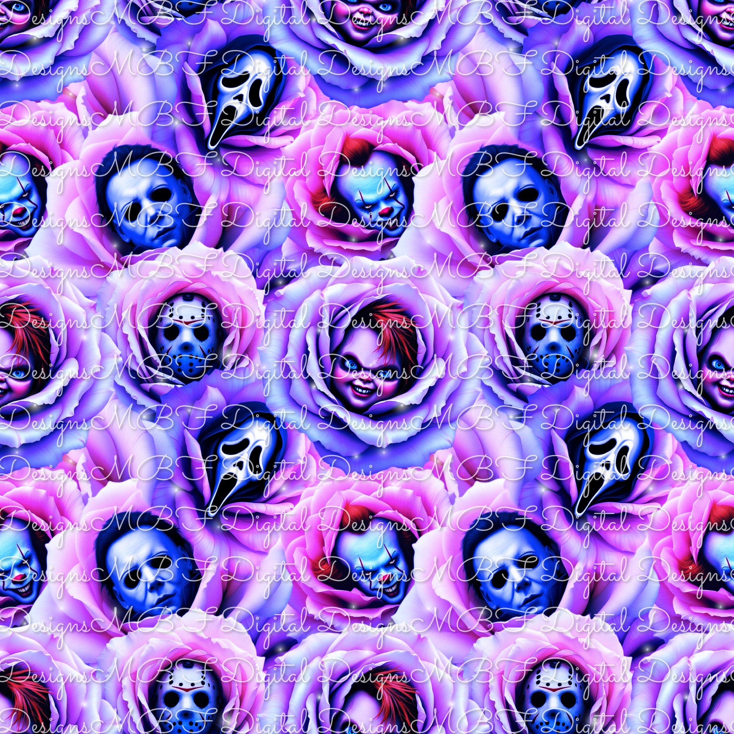 Horror Floral (bold hues color way)