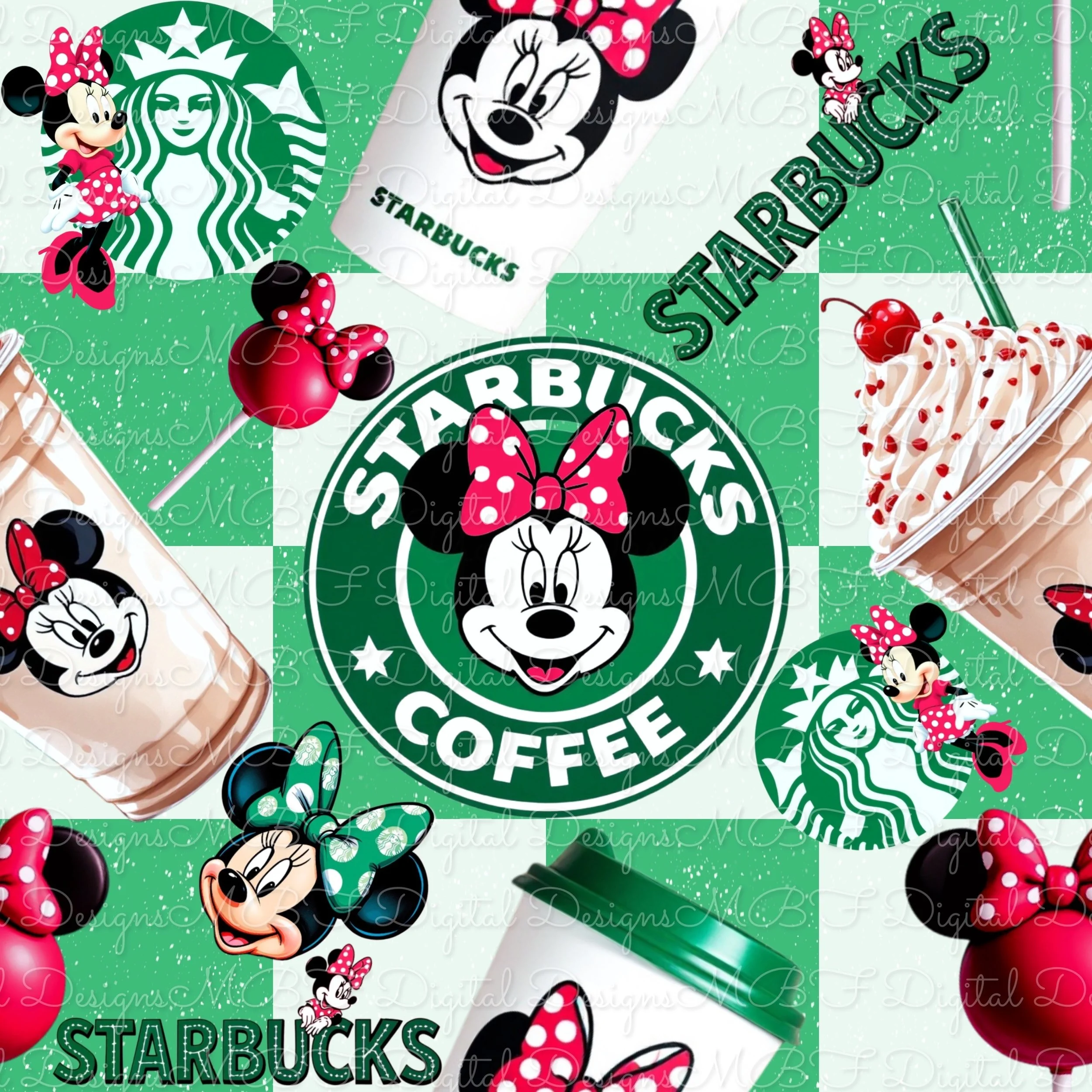 Minnie Starbees (sharp green checked color way)