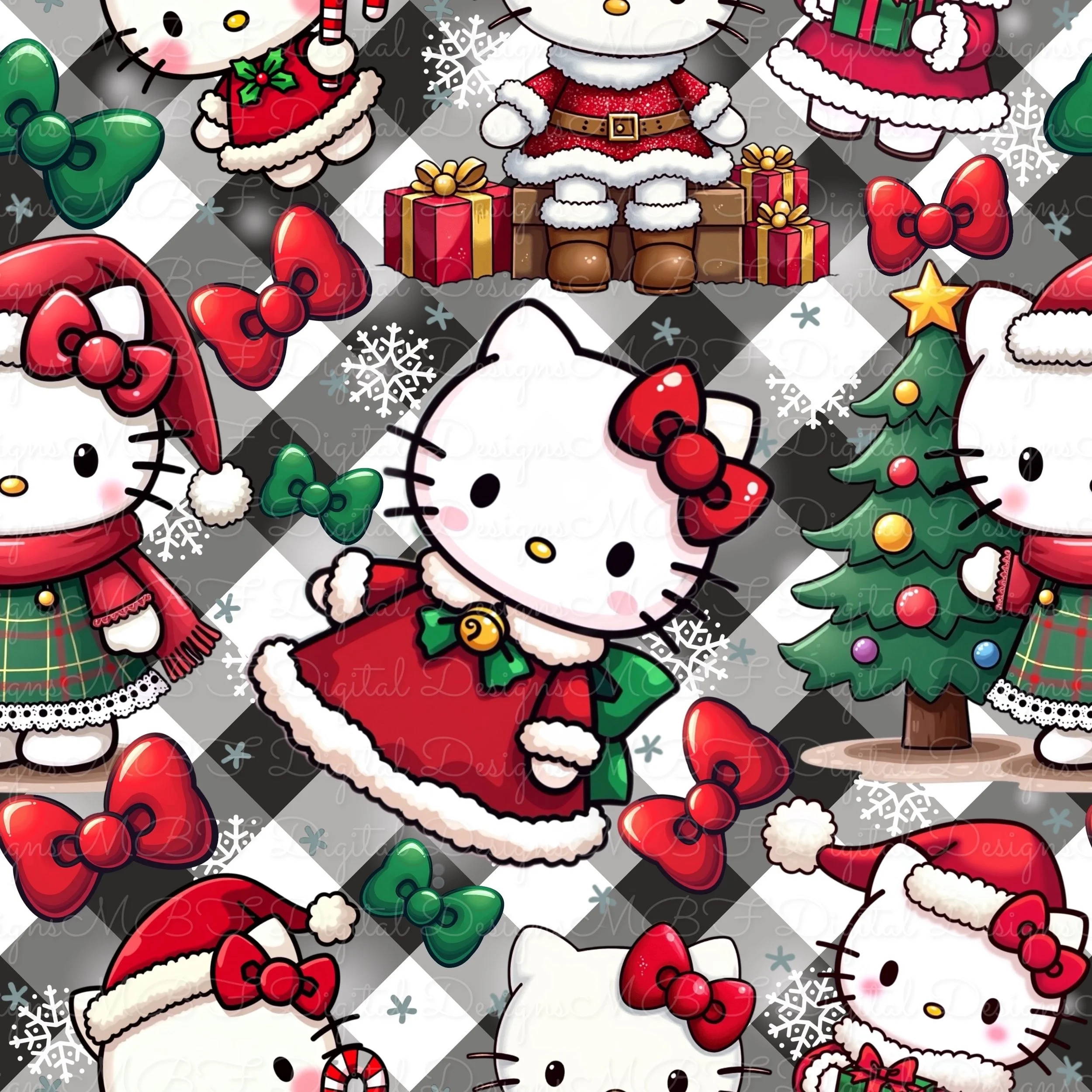 Hello Merry (Black/White color way)