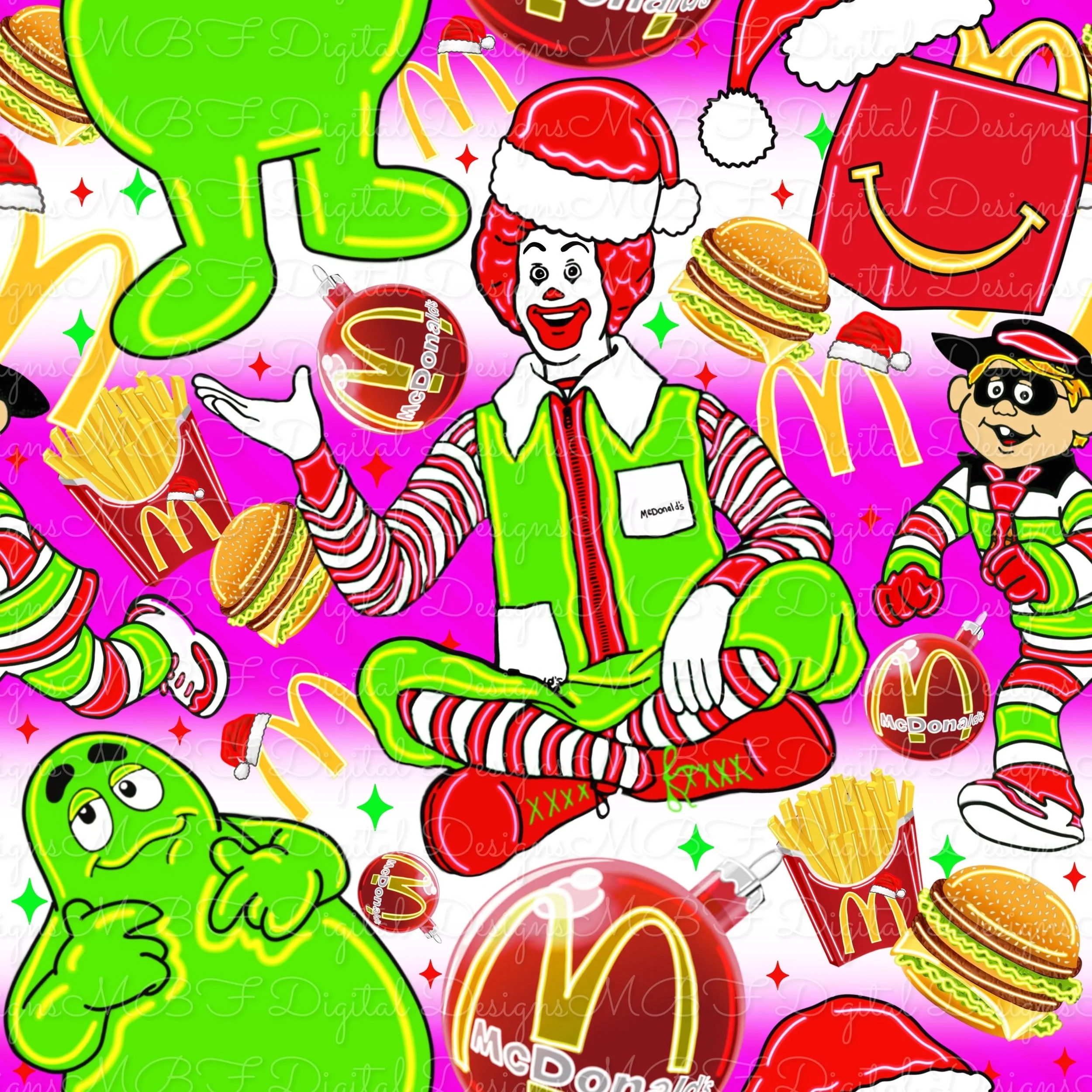 Merry McChristmas (neon lavender ombre color way)