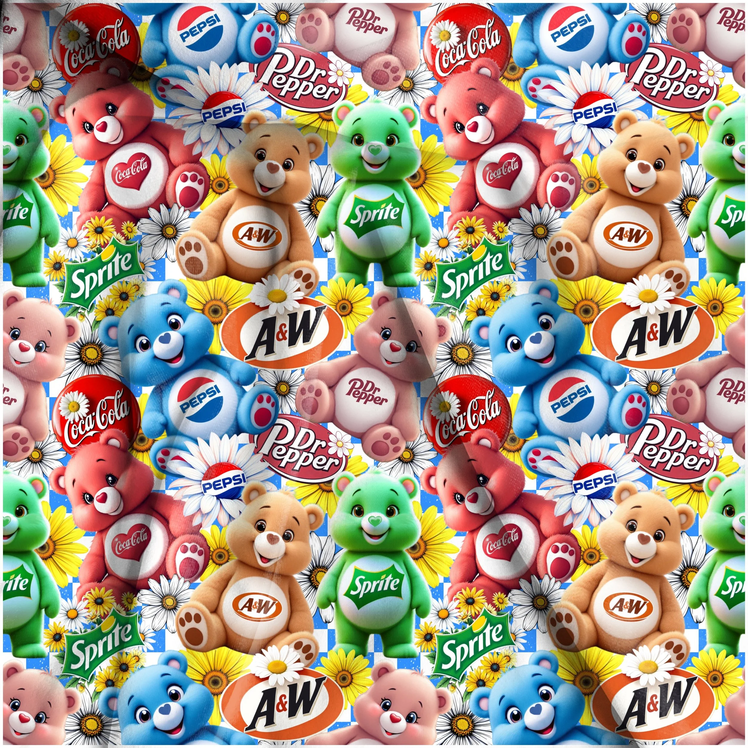 Soda Bears (blue checked color way)