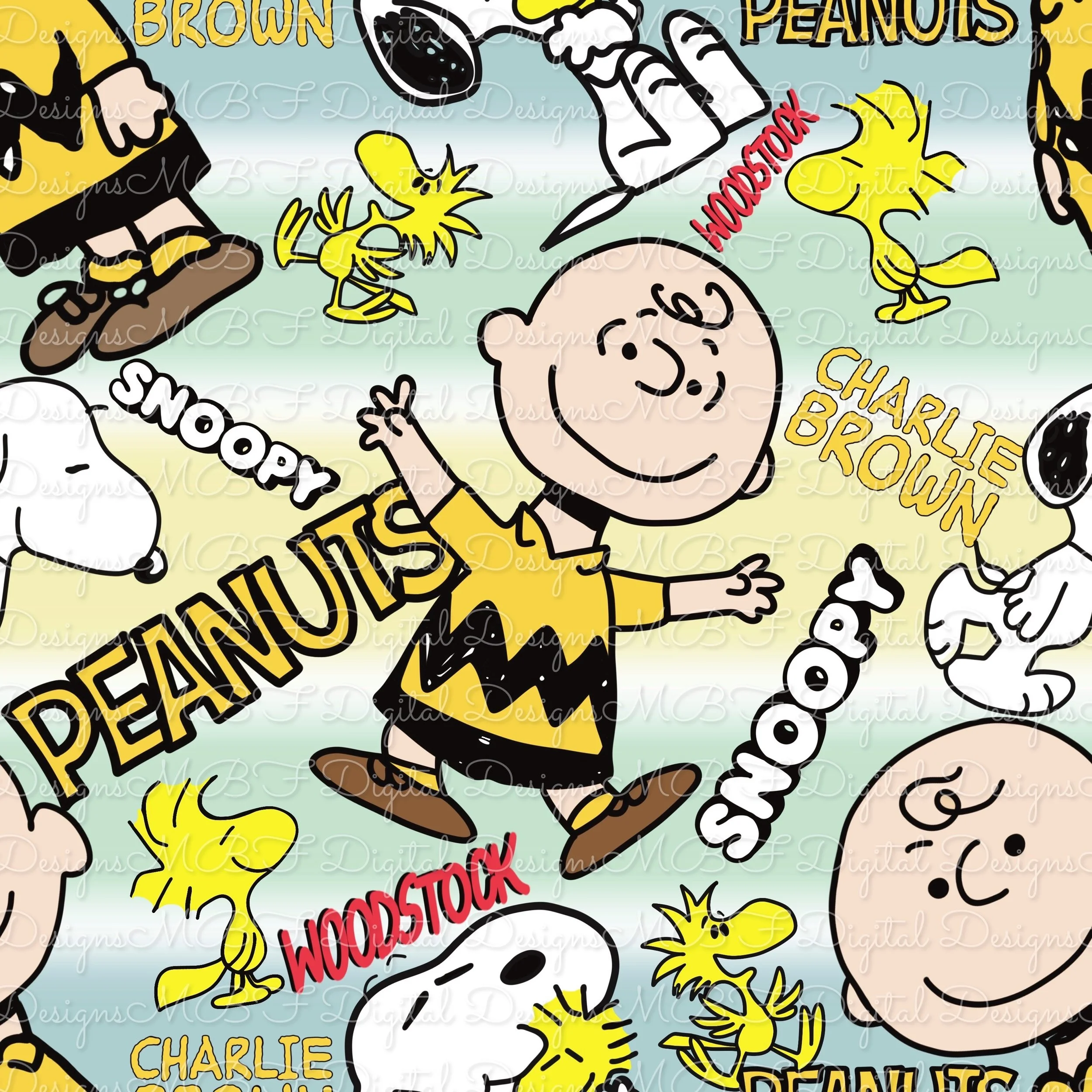 Peanuts (boyish spring ombre stripes)
