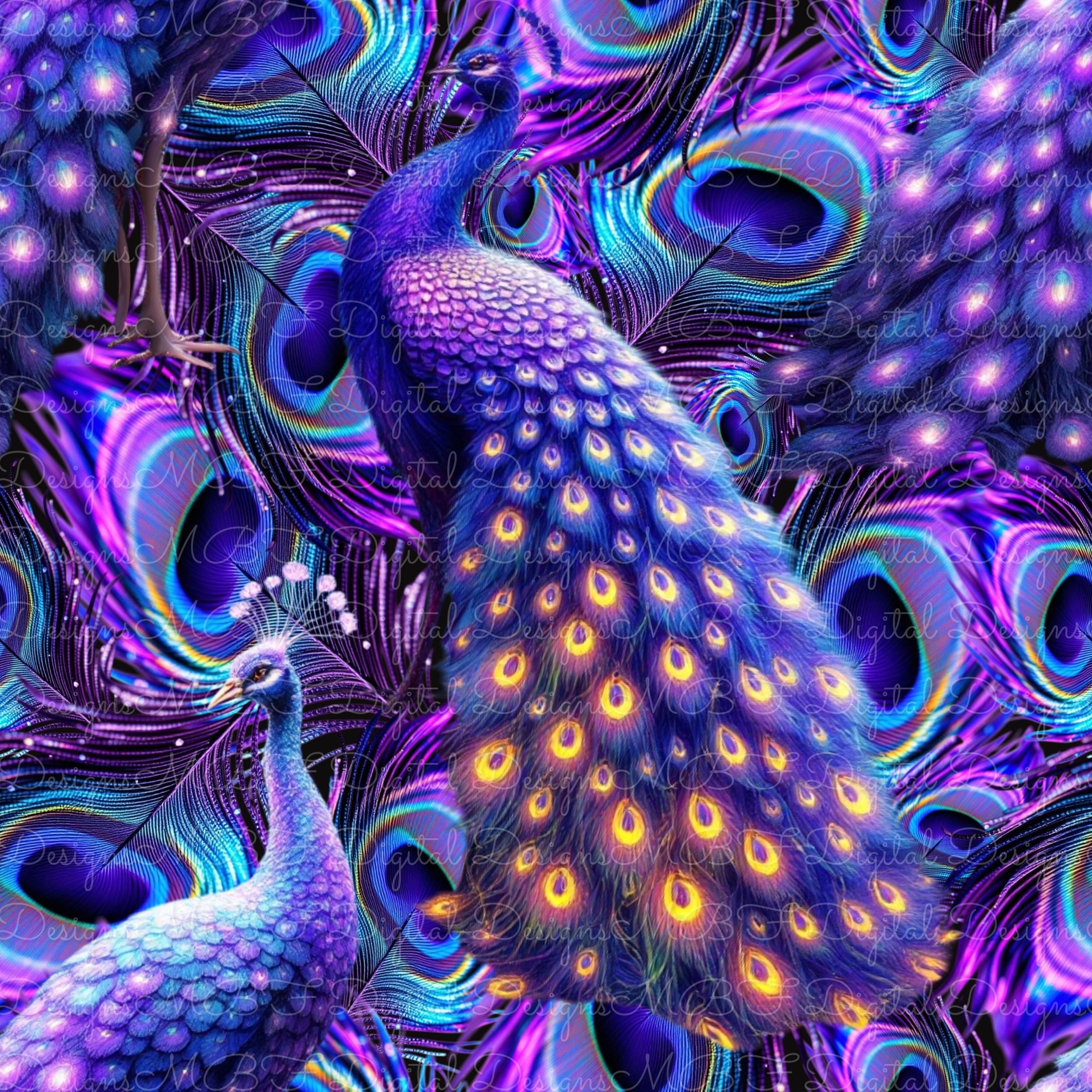 Glow Peacock (black color way)