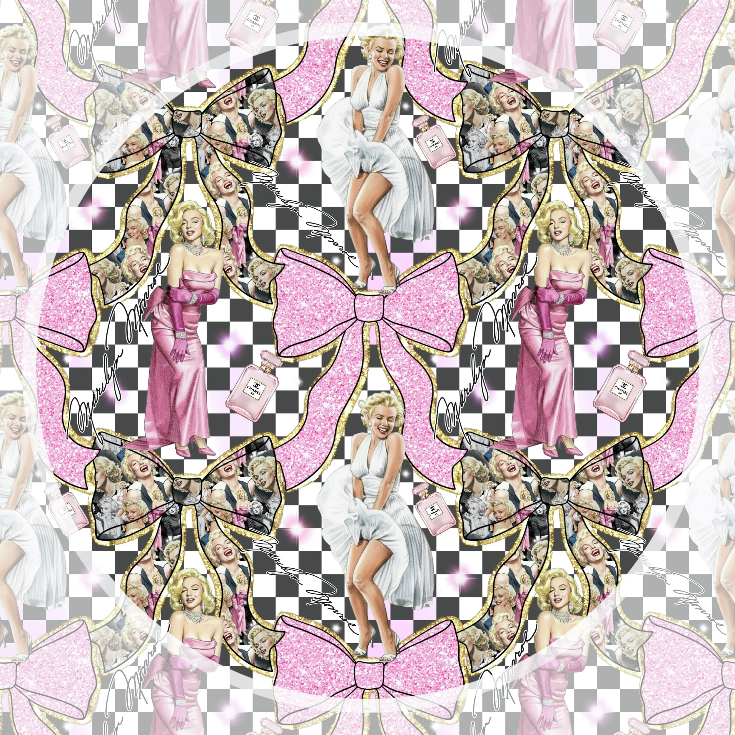Marilyn N Bows (vintage faded checked color way)