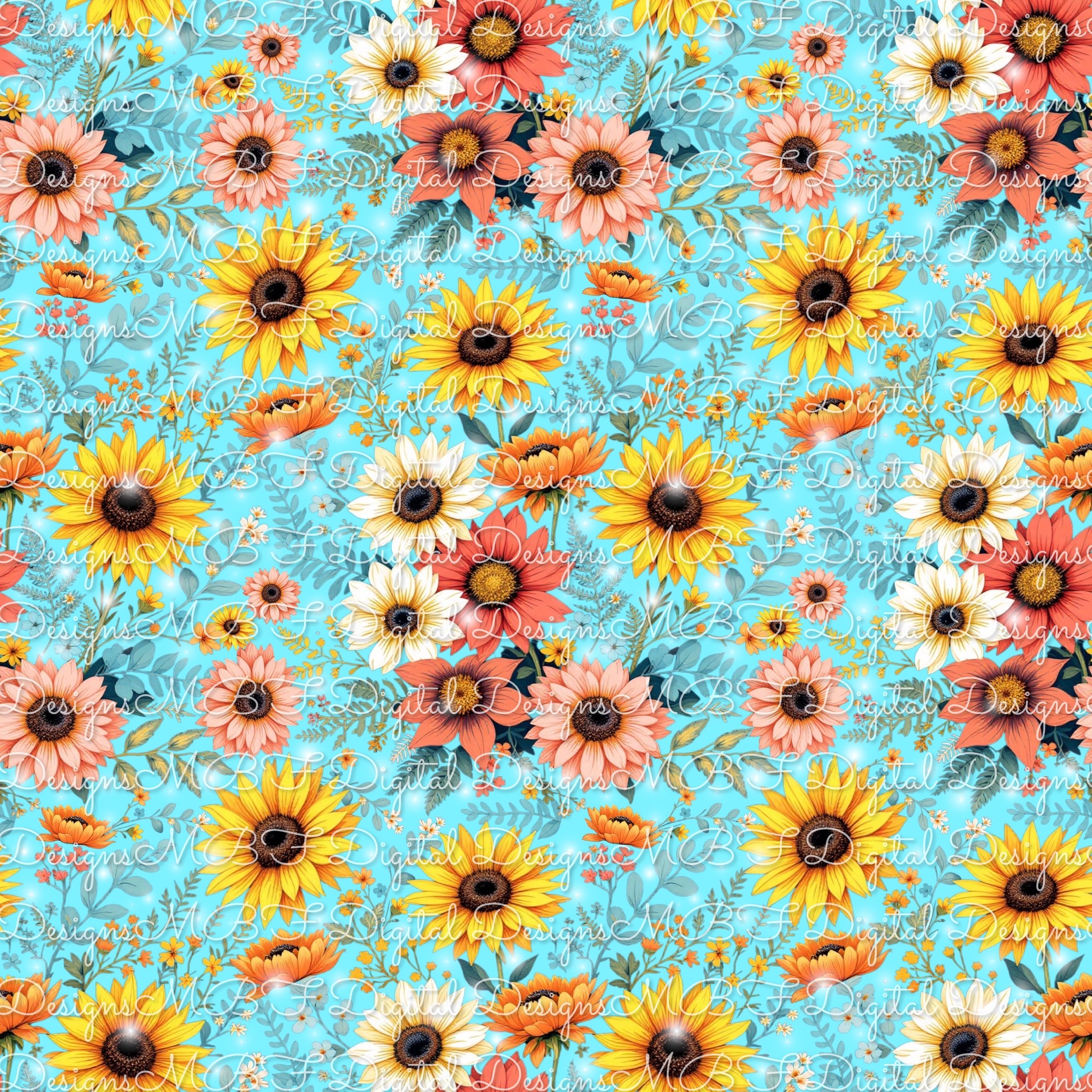 Spring Floral (blue color way)