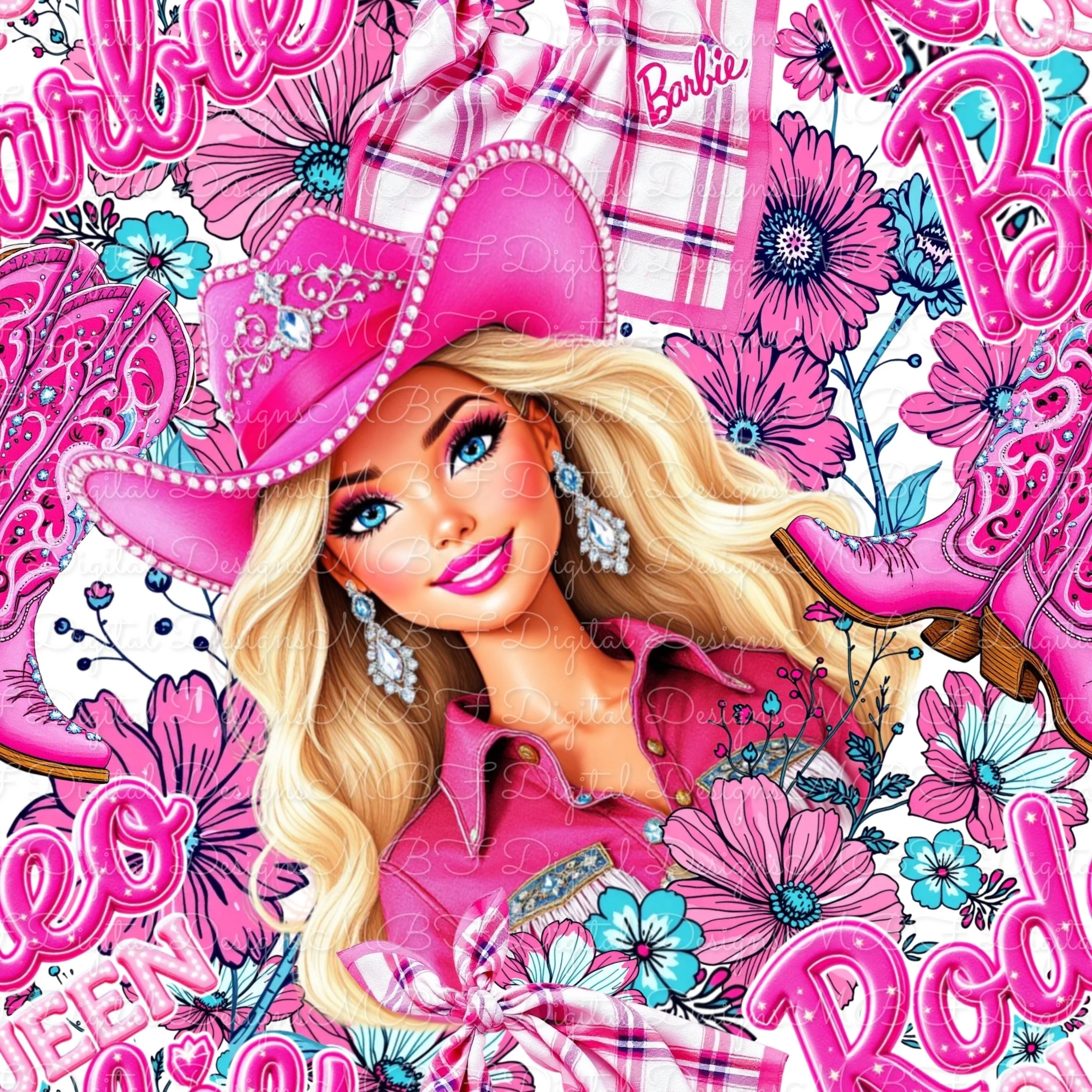 Rodeo Queen Barb-ie (white color way)